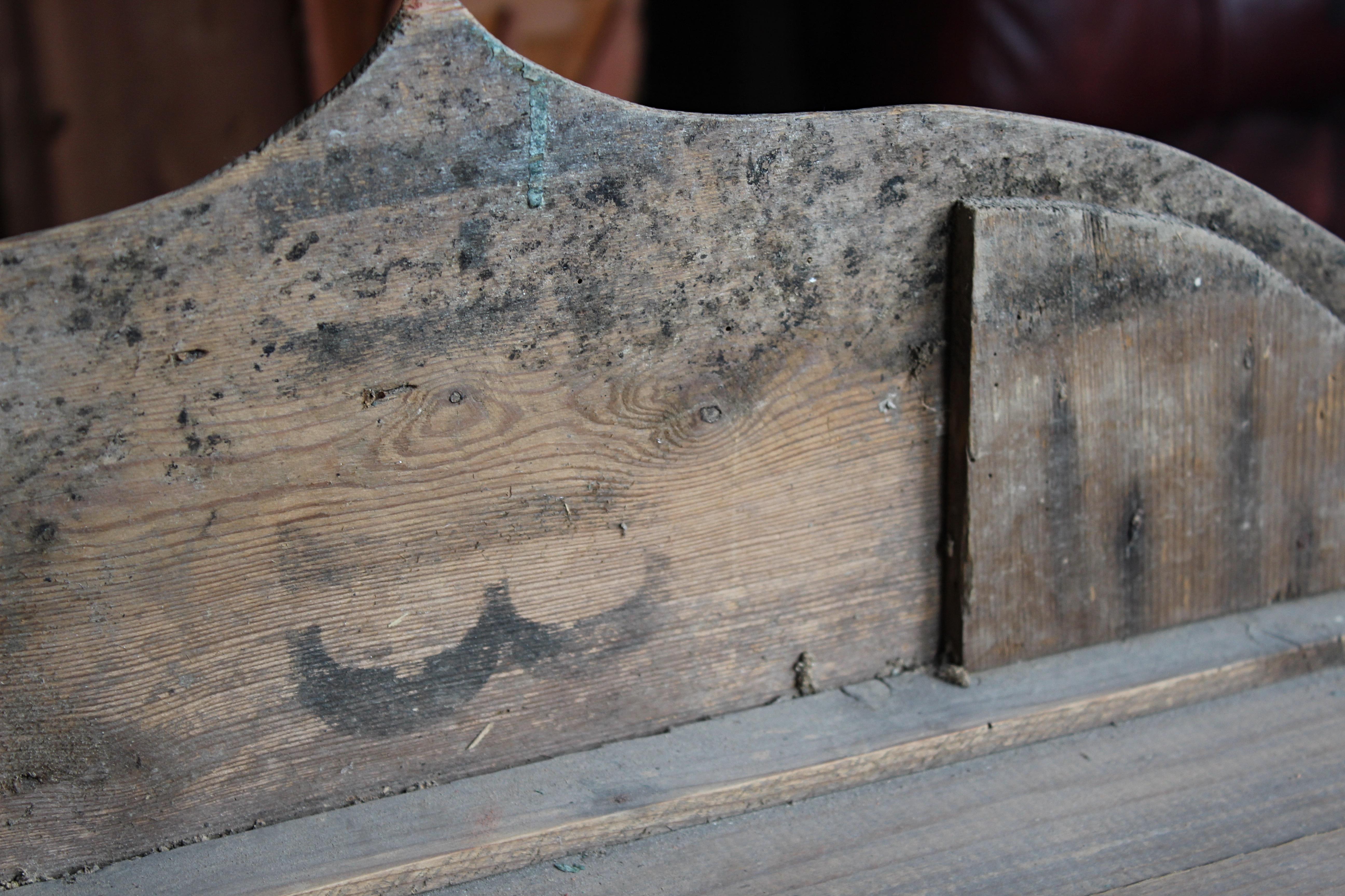 Frühes 19. Jahrhundert Vernacular Primitive Grün Schrank Küche Landhaus im Angebot 10