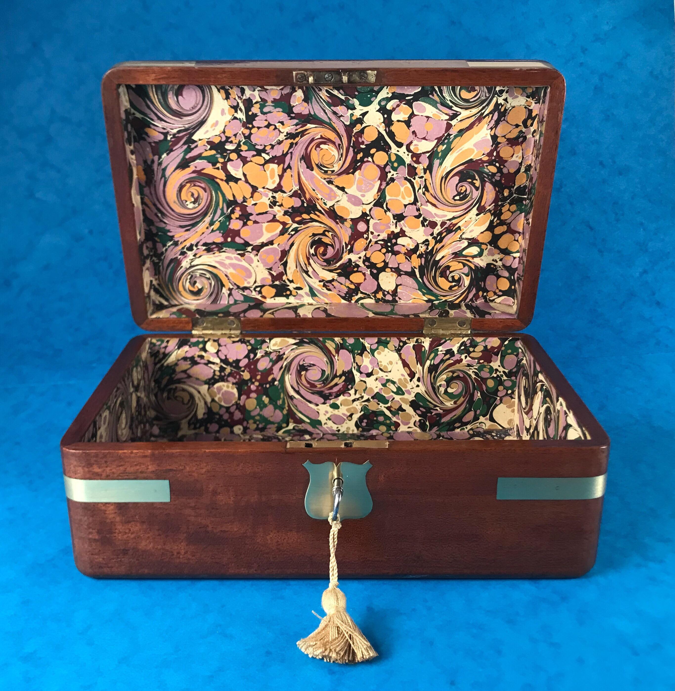Early 19th Century, Victorian 1840 Brass Bound Solid Mahogany Campaign Box 5