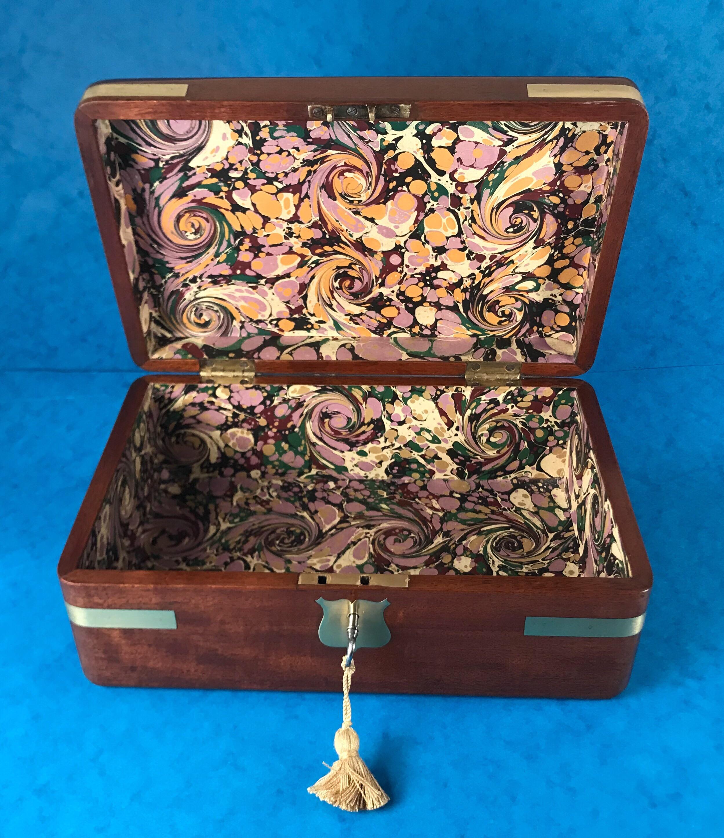 Early 19th Century, Victorian 1840 Brass Bound Solid Mahogany Campaign Box 6
