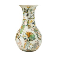 Early 19th Century Victorian Decalomania Decorative Vase, London