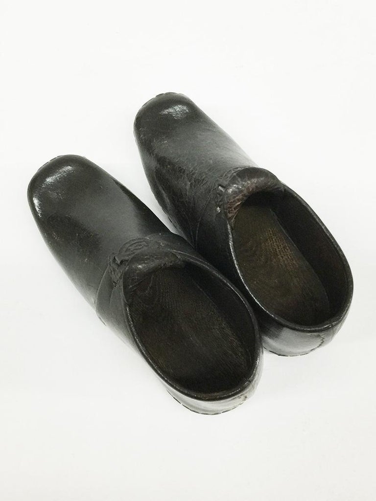 Early 19th Century Victorian Tiny Clogs, Doll Shoes For Sale at 1stDibs