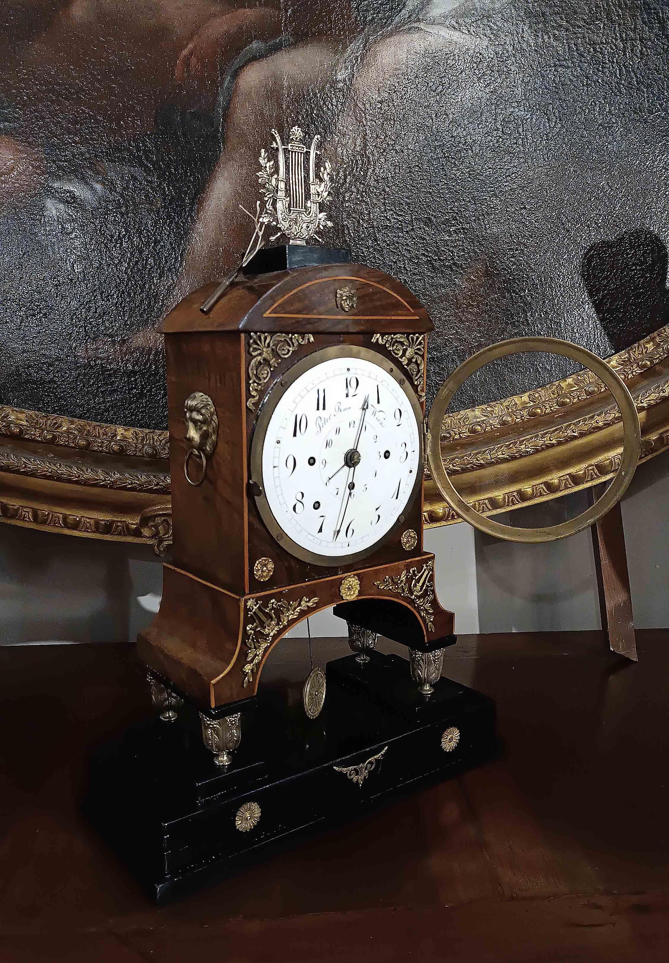 EARLY 19th CENTURY VIENNESE EMPIRE CLOCK For Sale 2