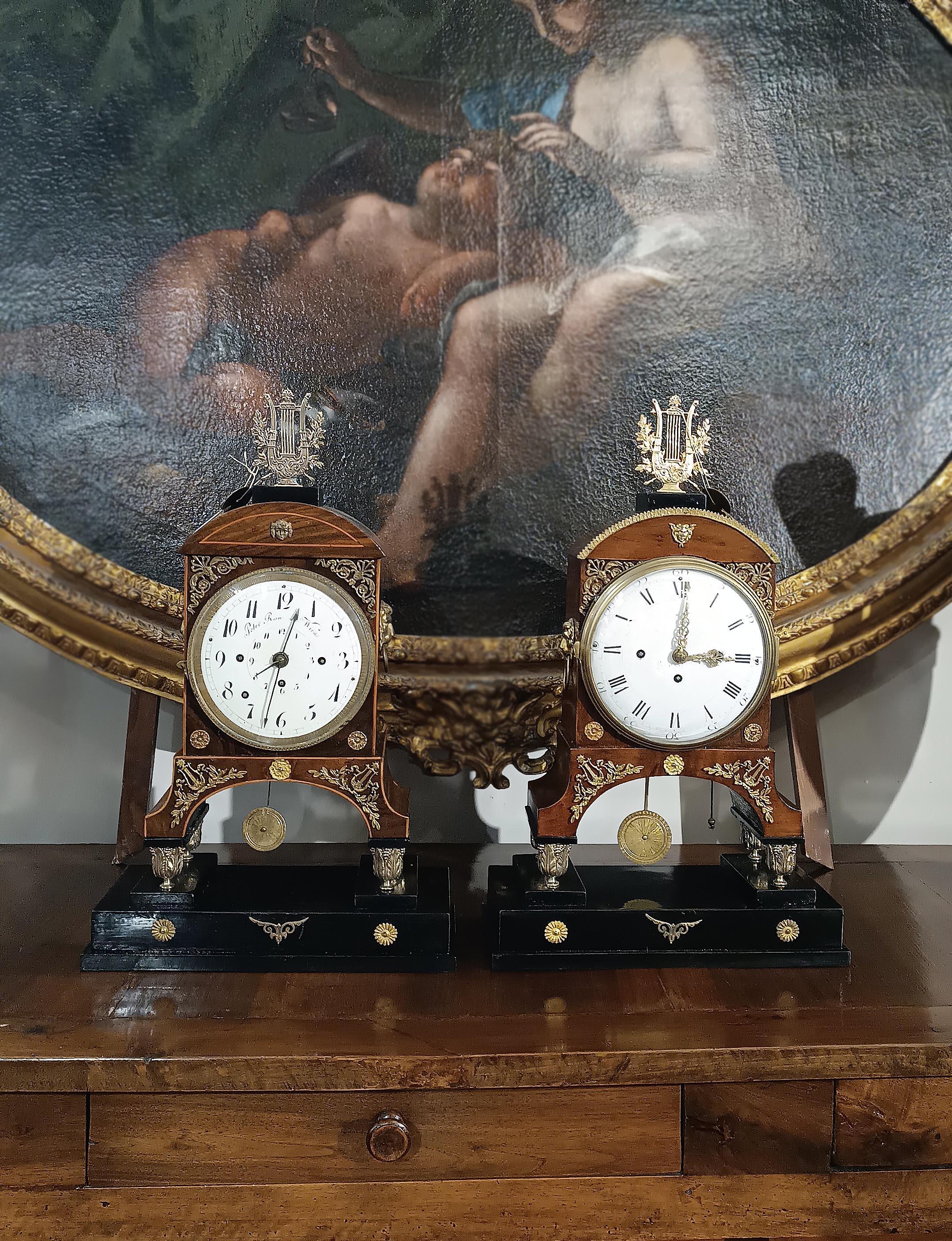EARLY 19th CENTURY VIENNESE EMPIRE CLOCK For Sale 1
