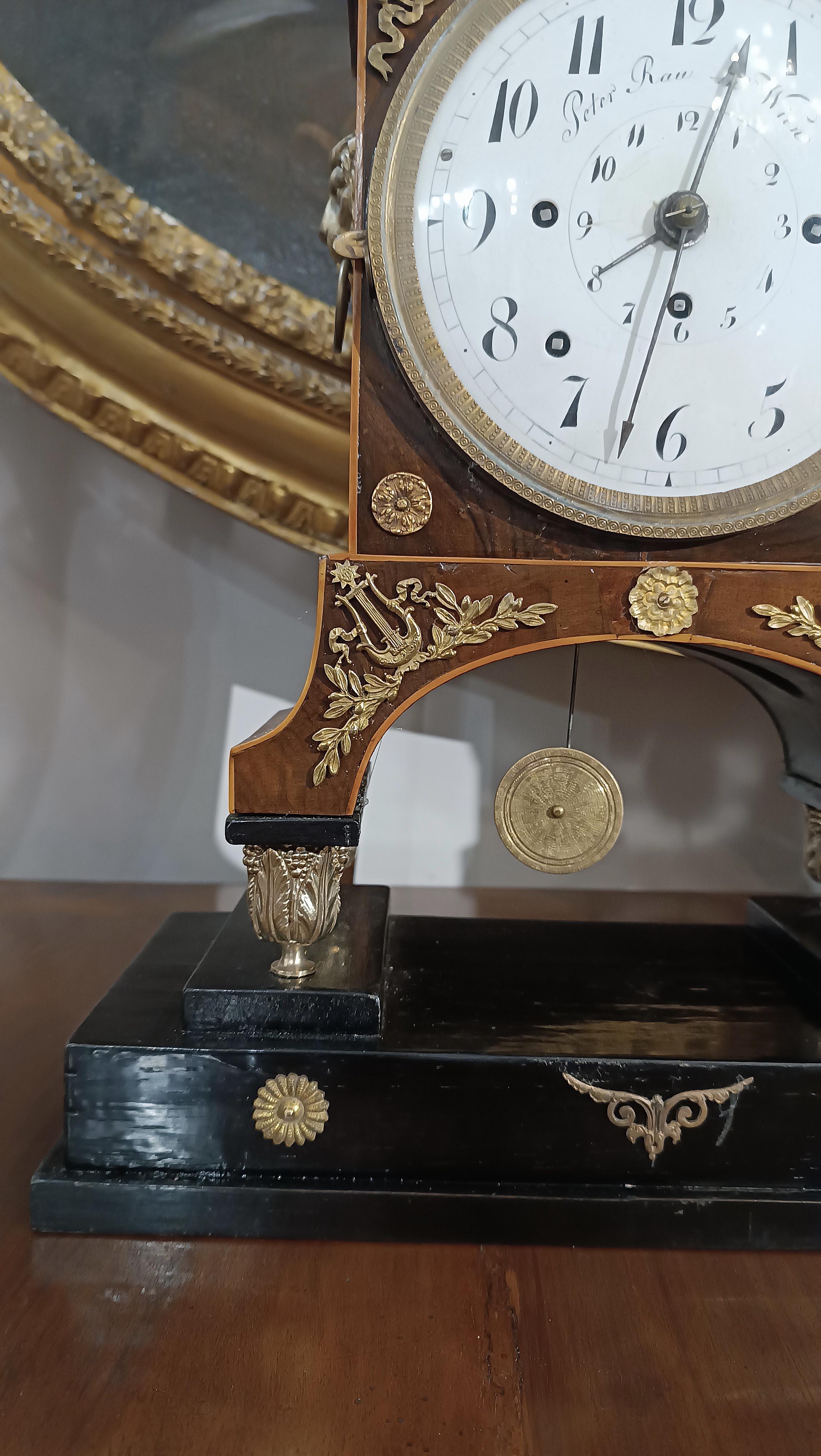 Austrian EARLY 19th CENTURY VIENNESE EMPIRE CLOCK For Sale