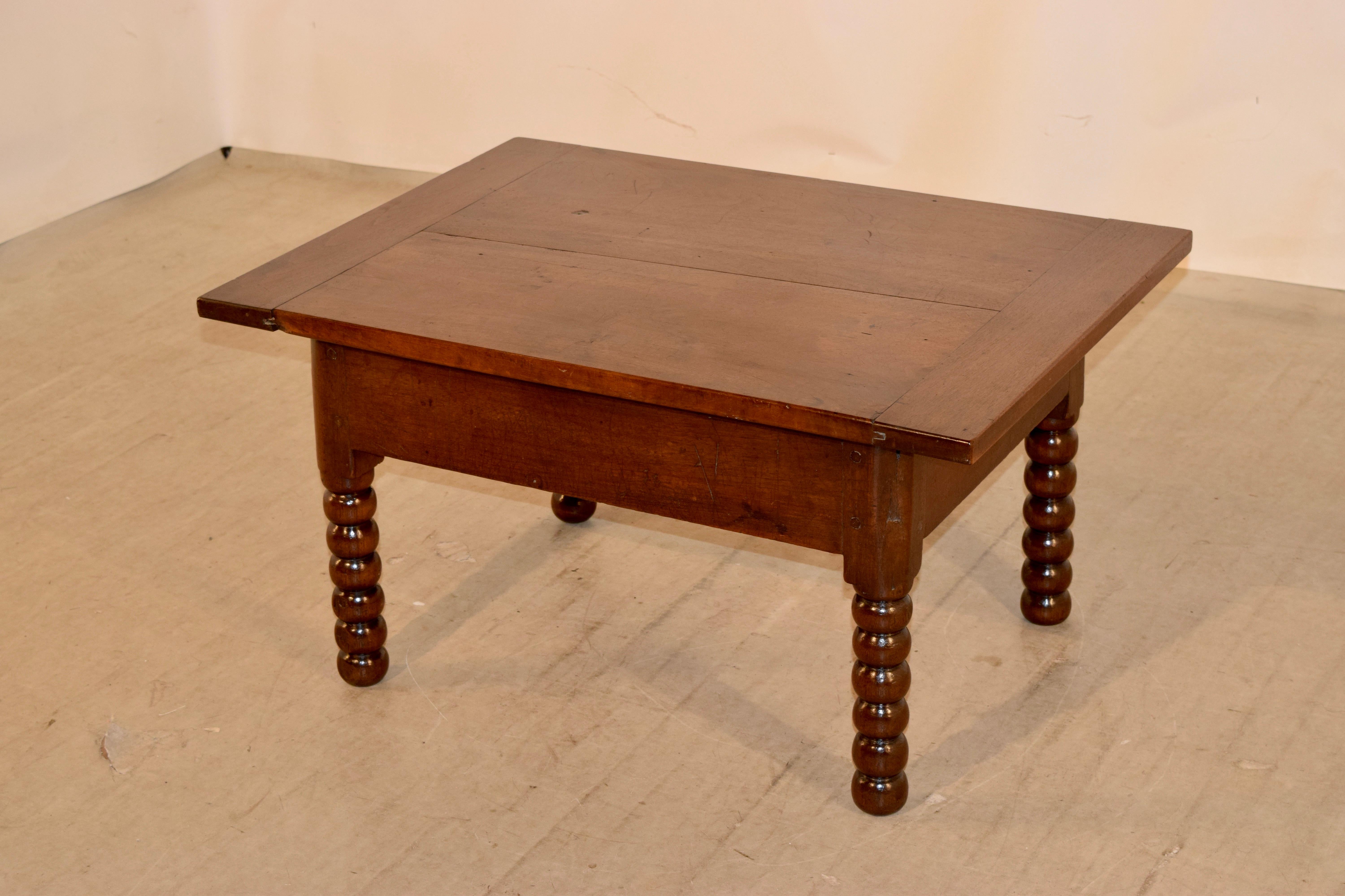 Turned Early 19th Century Walnut Coffee Table