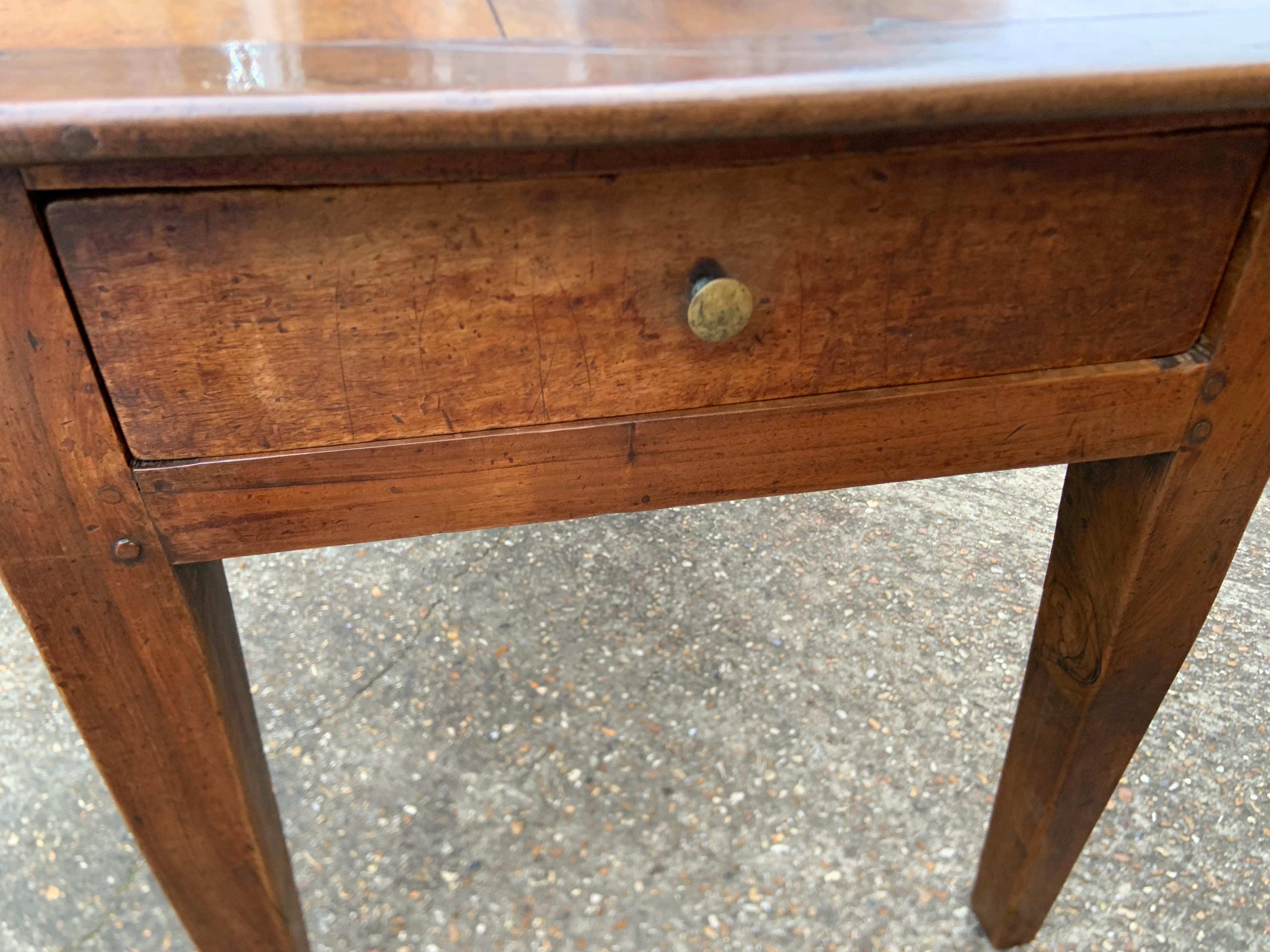 French Provincial Early 19th Century Walnut Farmhouse Table