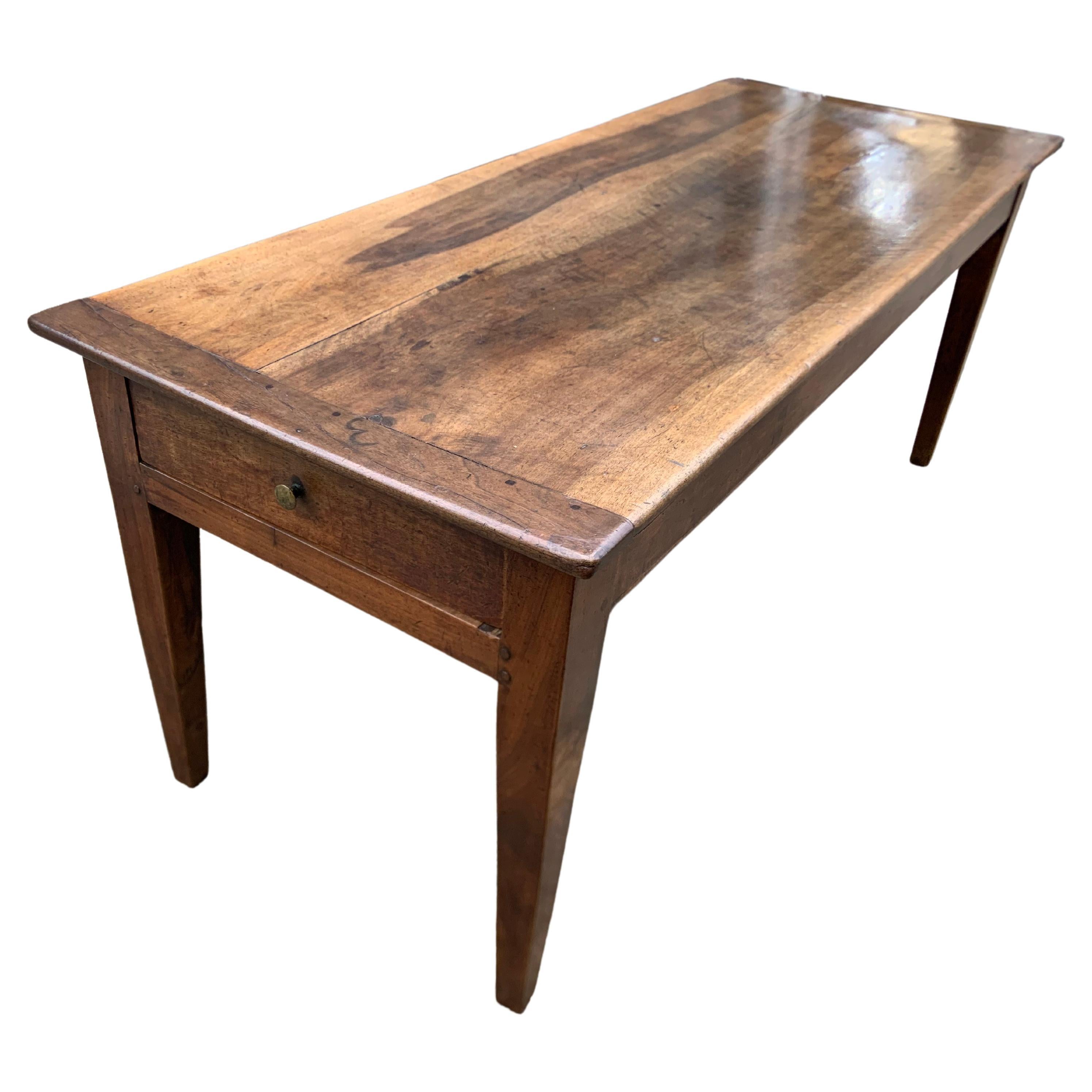 Early 19th Century Walnut Farmhouse Table