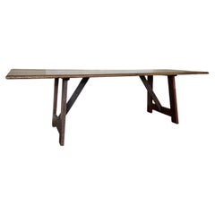 Vintage Early 19th Century Walnut Refectory Farm Table