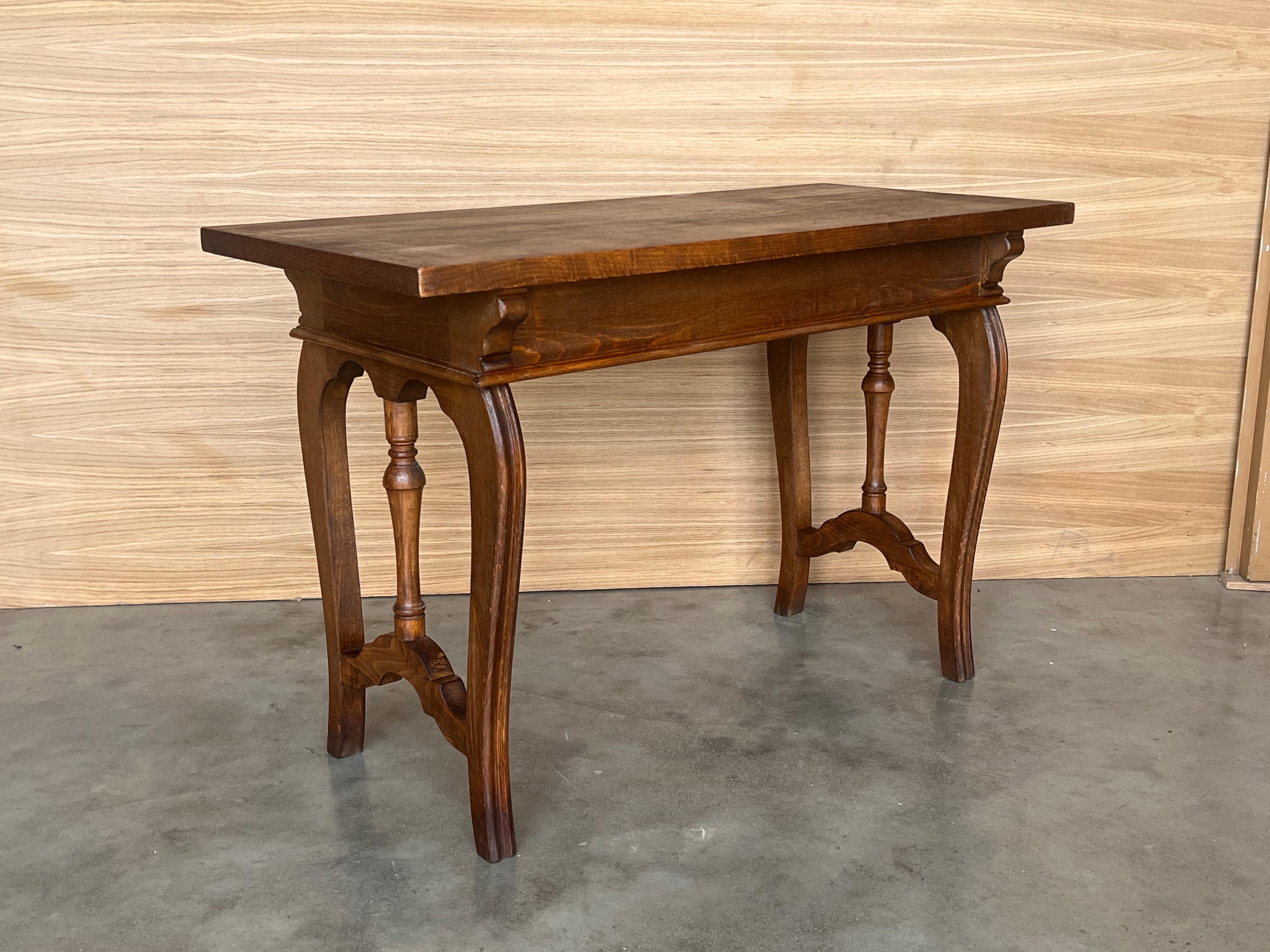 Early 19th Century Walnut Wood Catalan Spanish Console, Desk or Vanity Table 9