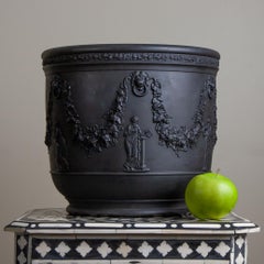 Jardiniere en basalte noir Wedgwood du début du 19e siècle Cachepot