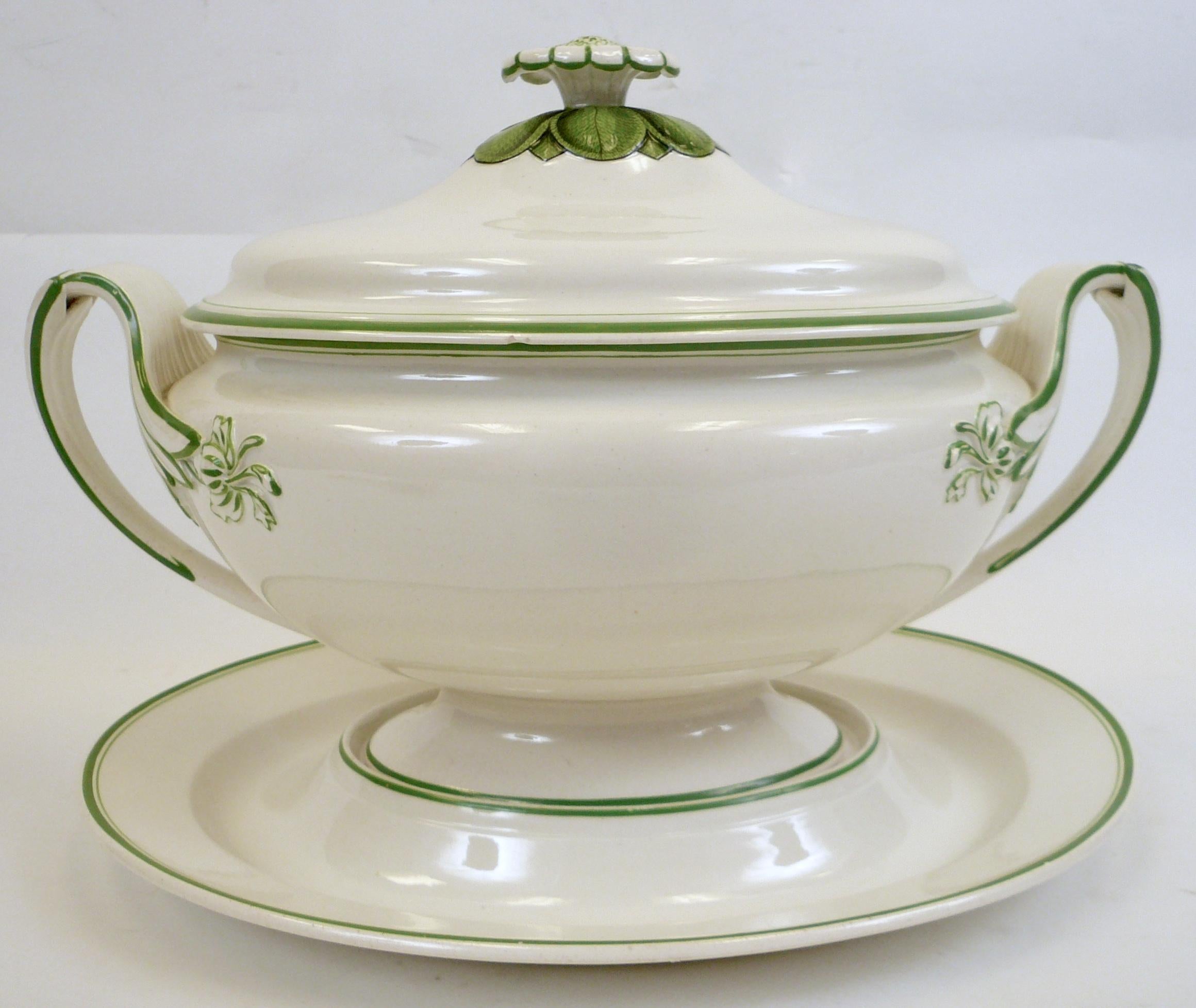 soup tureen with ladle