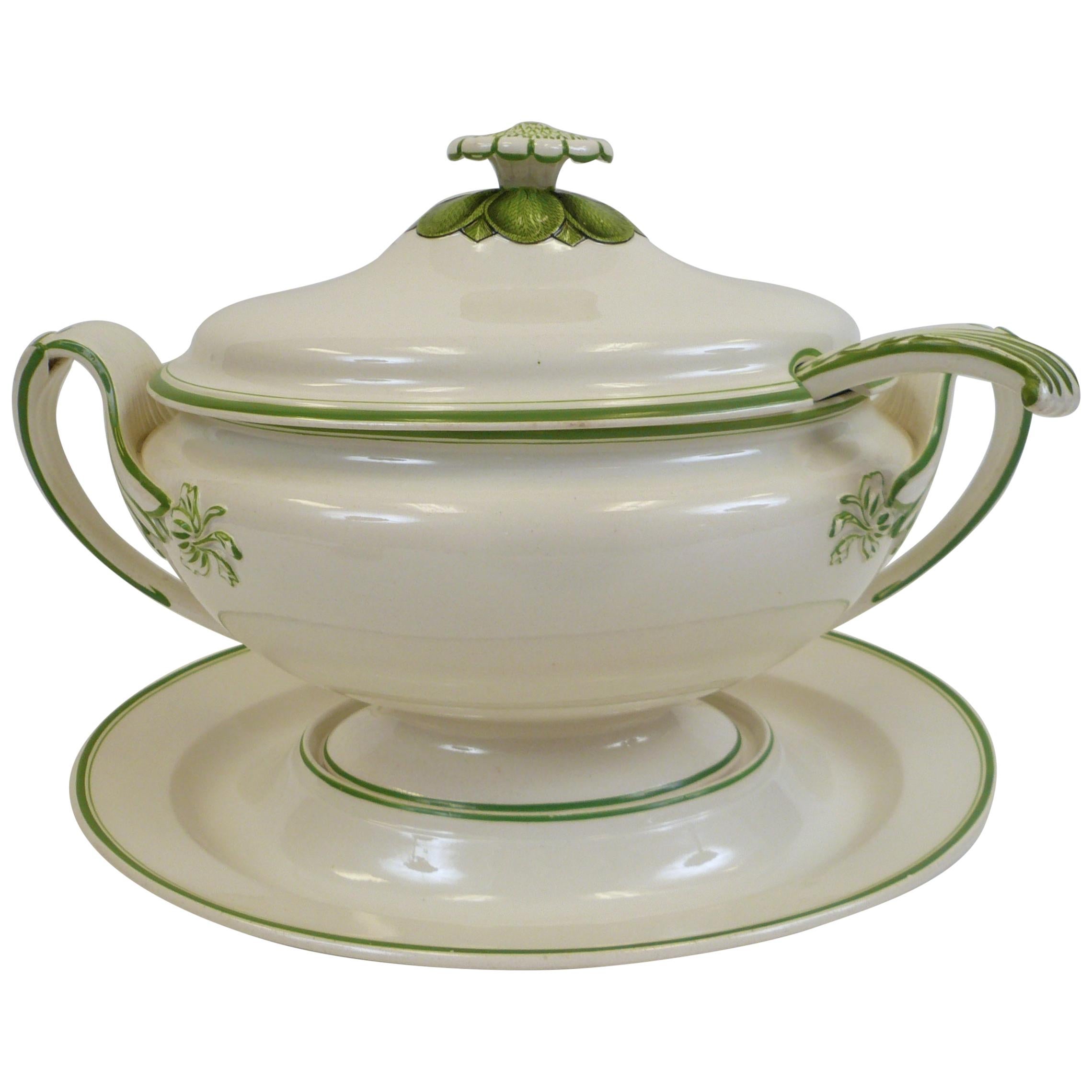 Early 19th Century Wedgwood Creamware Soup Tureen, Stand and Ladle