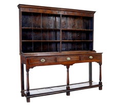Early 19th century Welsh oak dresser and rack