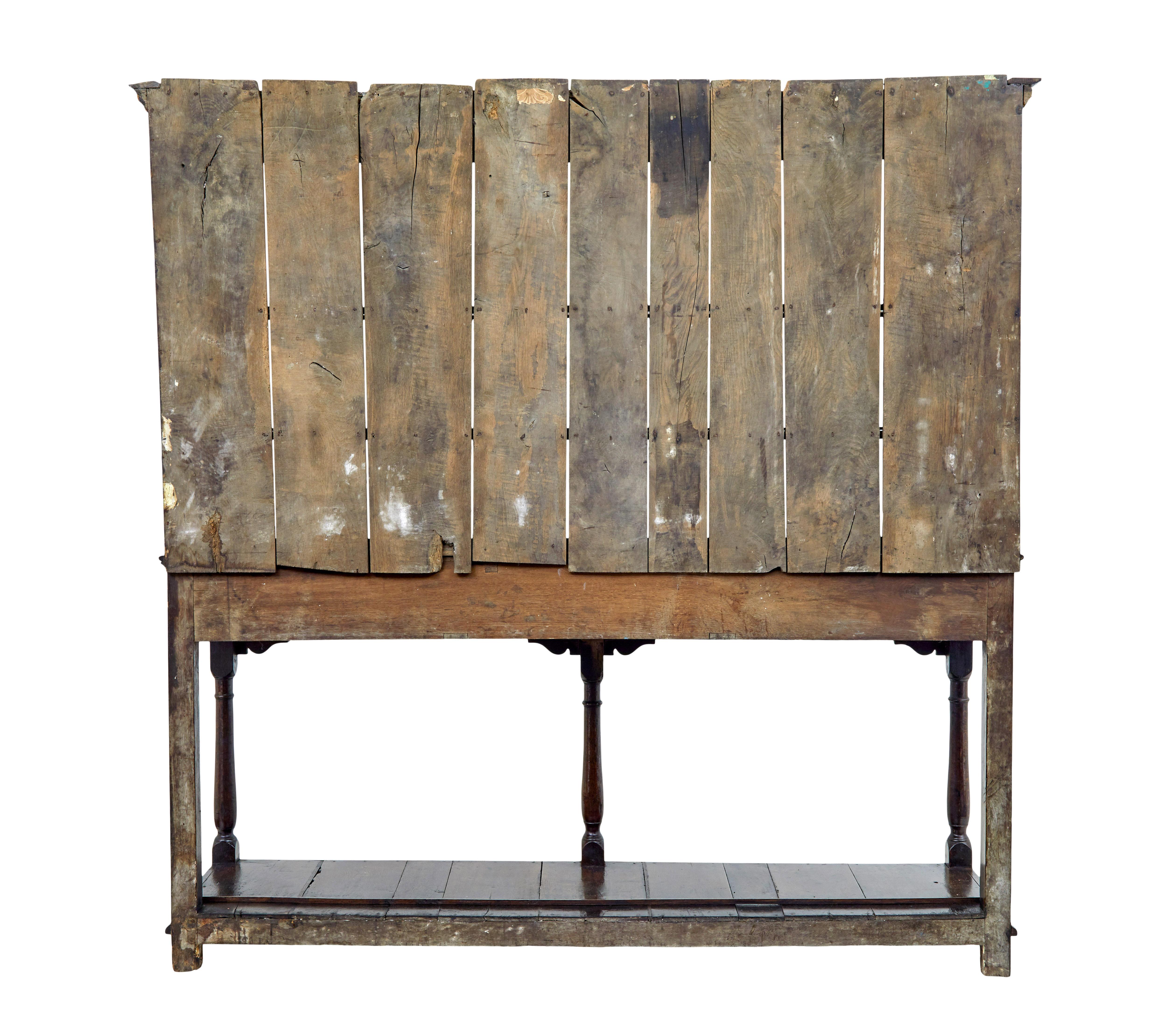 Early 19th century Welsh oak dresser and rack In Good Condition In Debenham, Suffolk