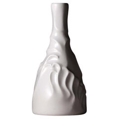 Vaso a bottiglia Casa De Familia in ceramica bianca del primo Ottocento di Josep Mª Jujol