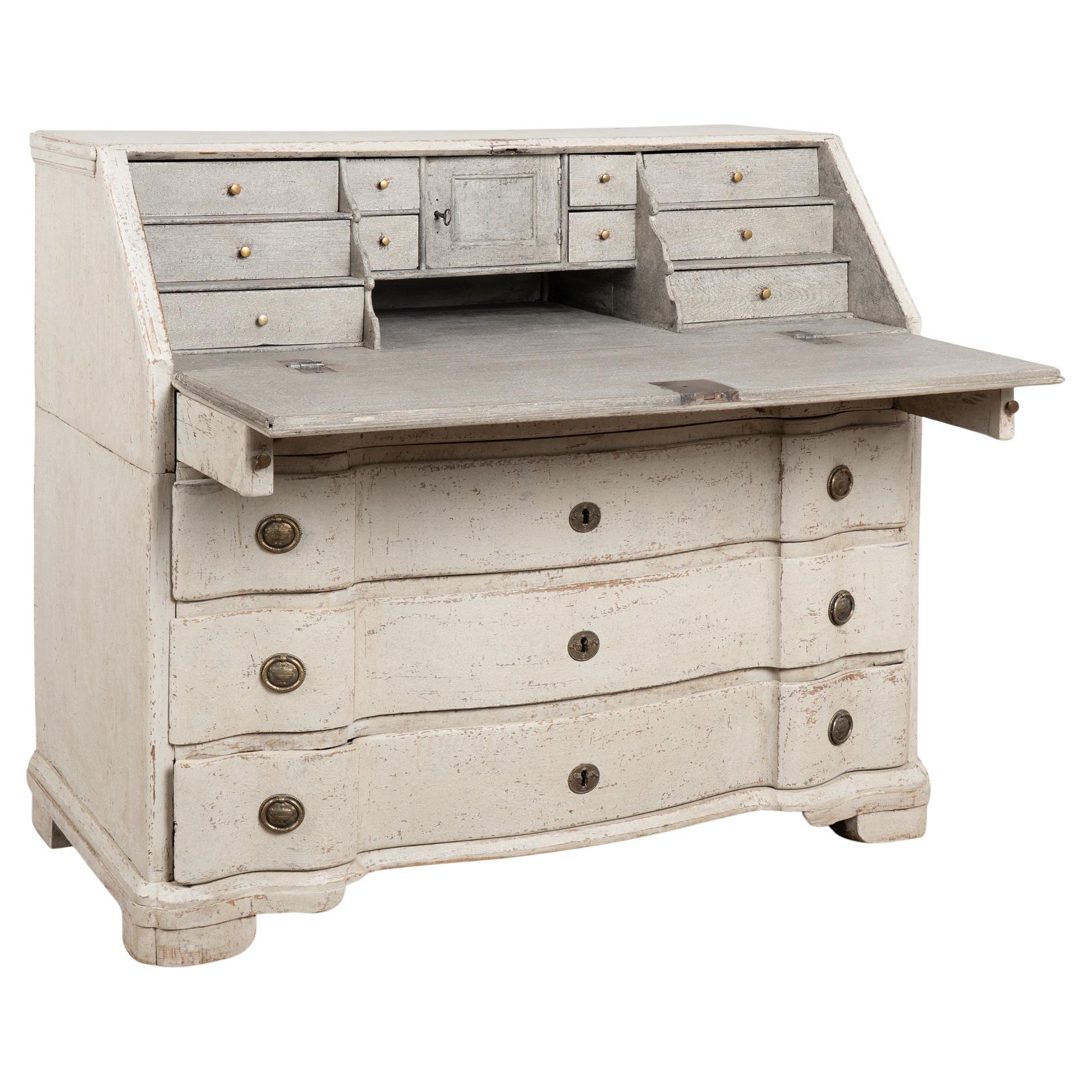 Early 19th Century White Danish Oak Secretary Bureau For Sale