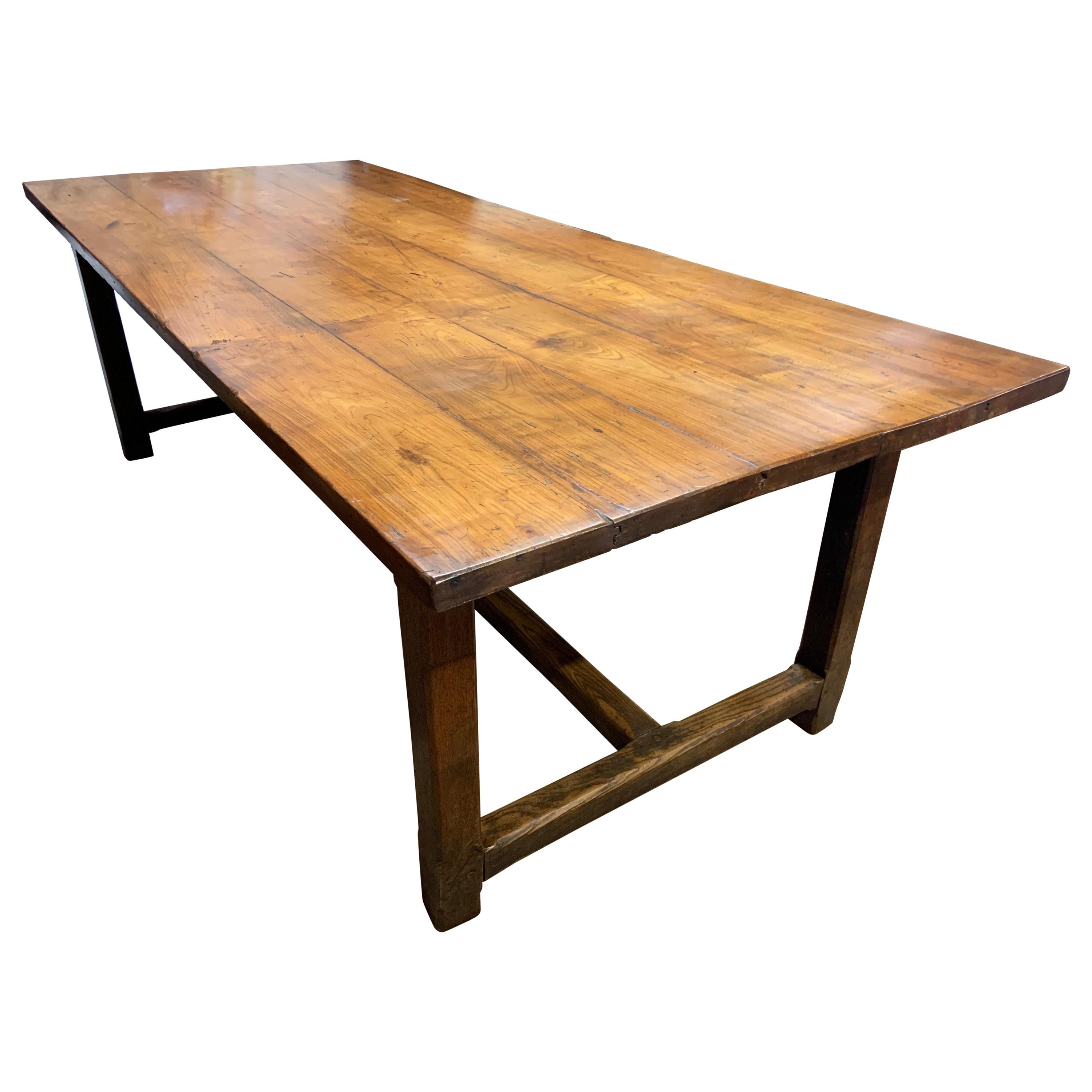Early 19th Century Wide Cherry Farmhouse Table