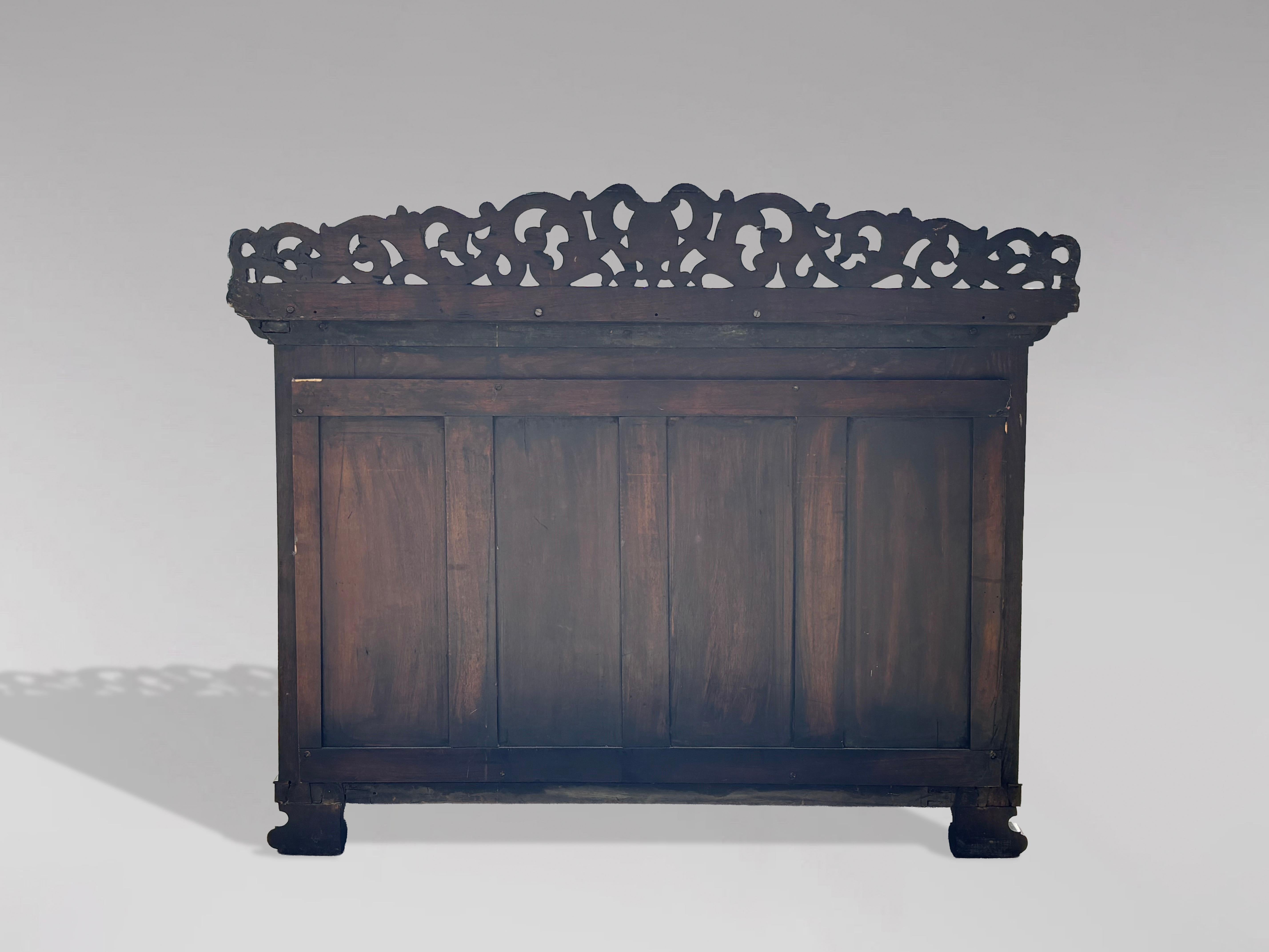 Consola con tapa de mármol de palisandro tallado de principios del siglo XIX, época de Guillermo IV en Bueno estado para la venta en Petworth,West Sussex, GB