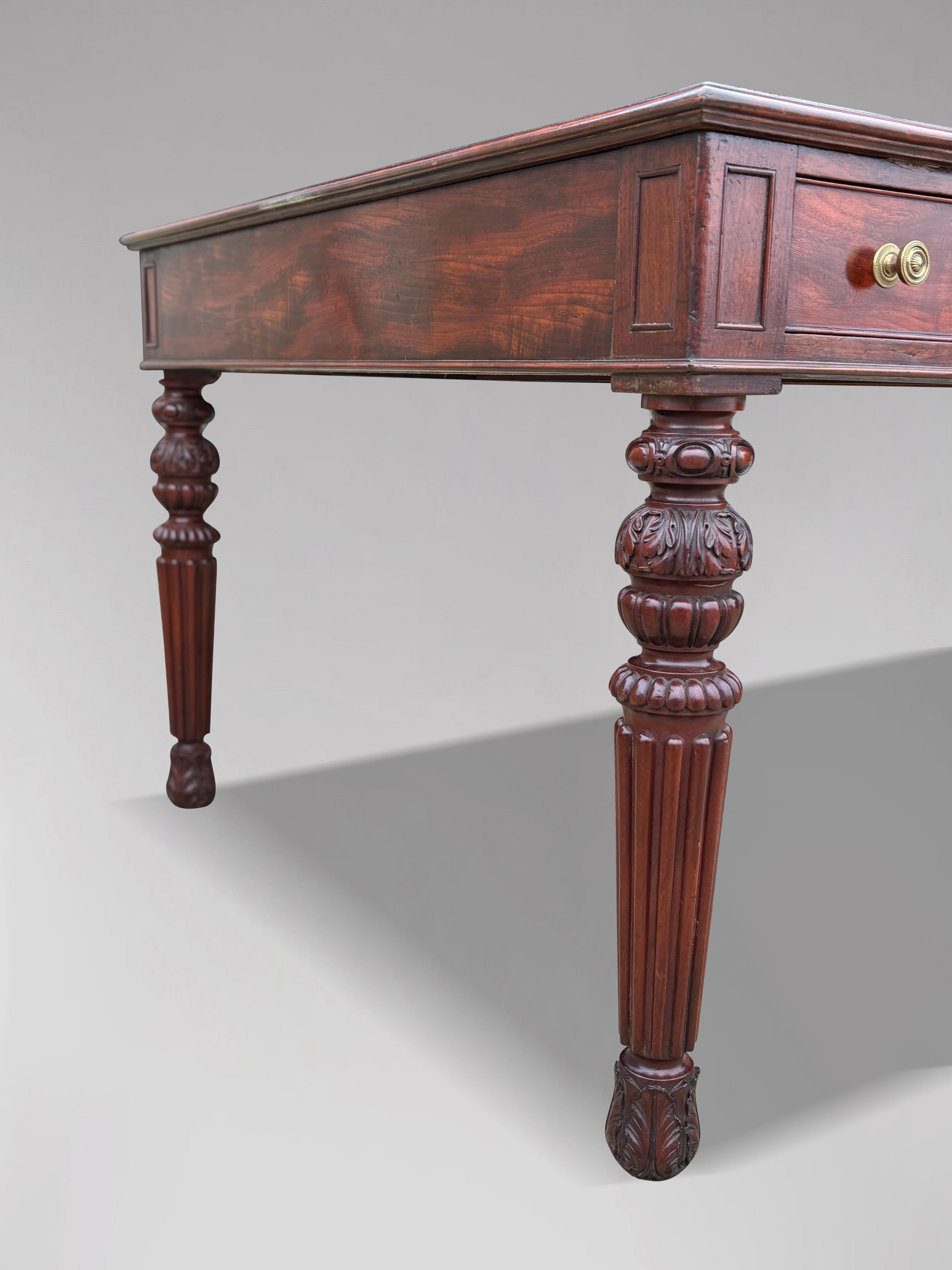Leather Early 19th Century William IV Period Library Partners Writing Table