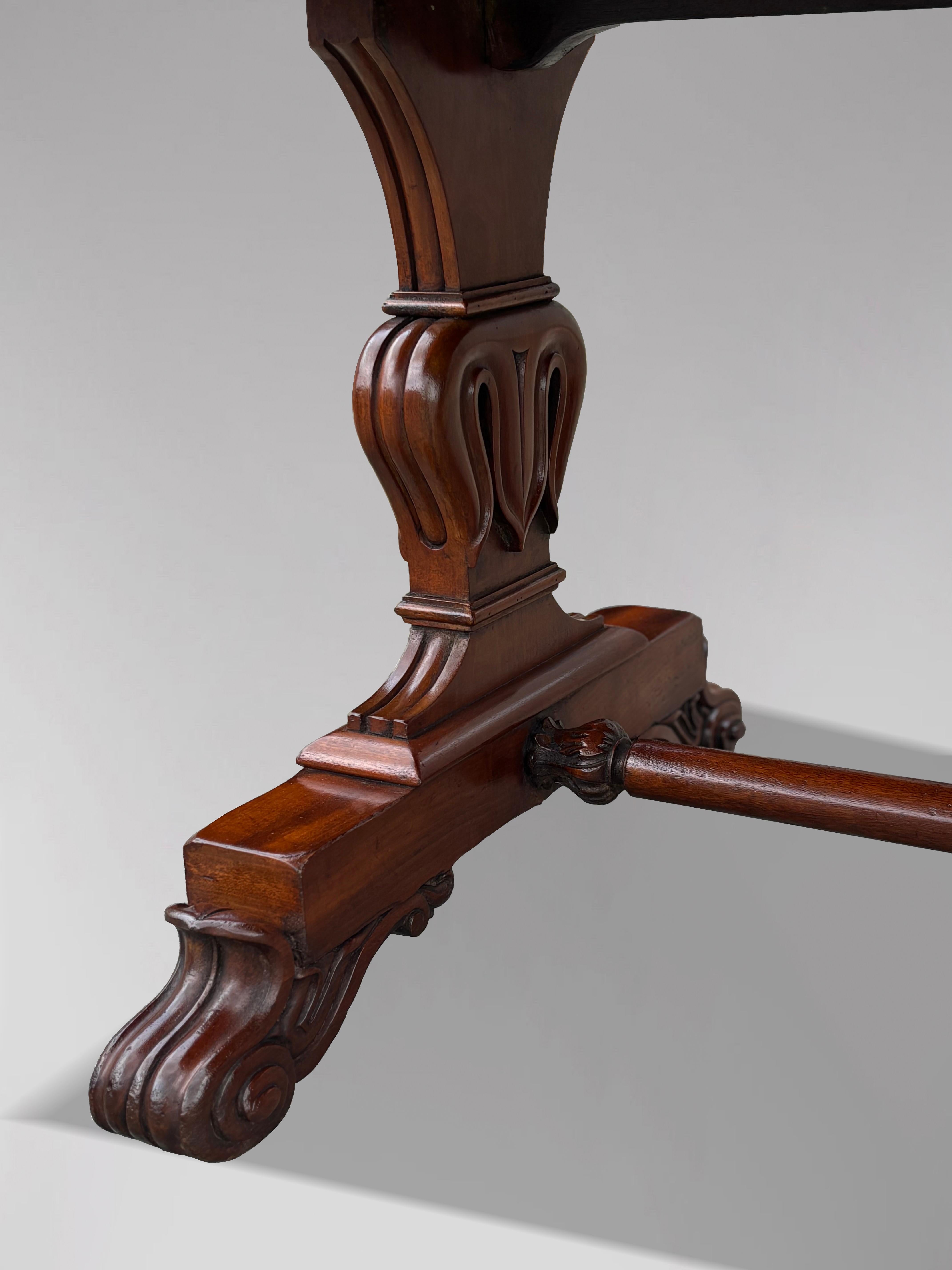 Early 19th Century William IV Period Mahogany Library Writing Table For Sale 5