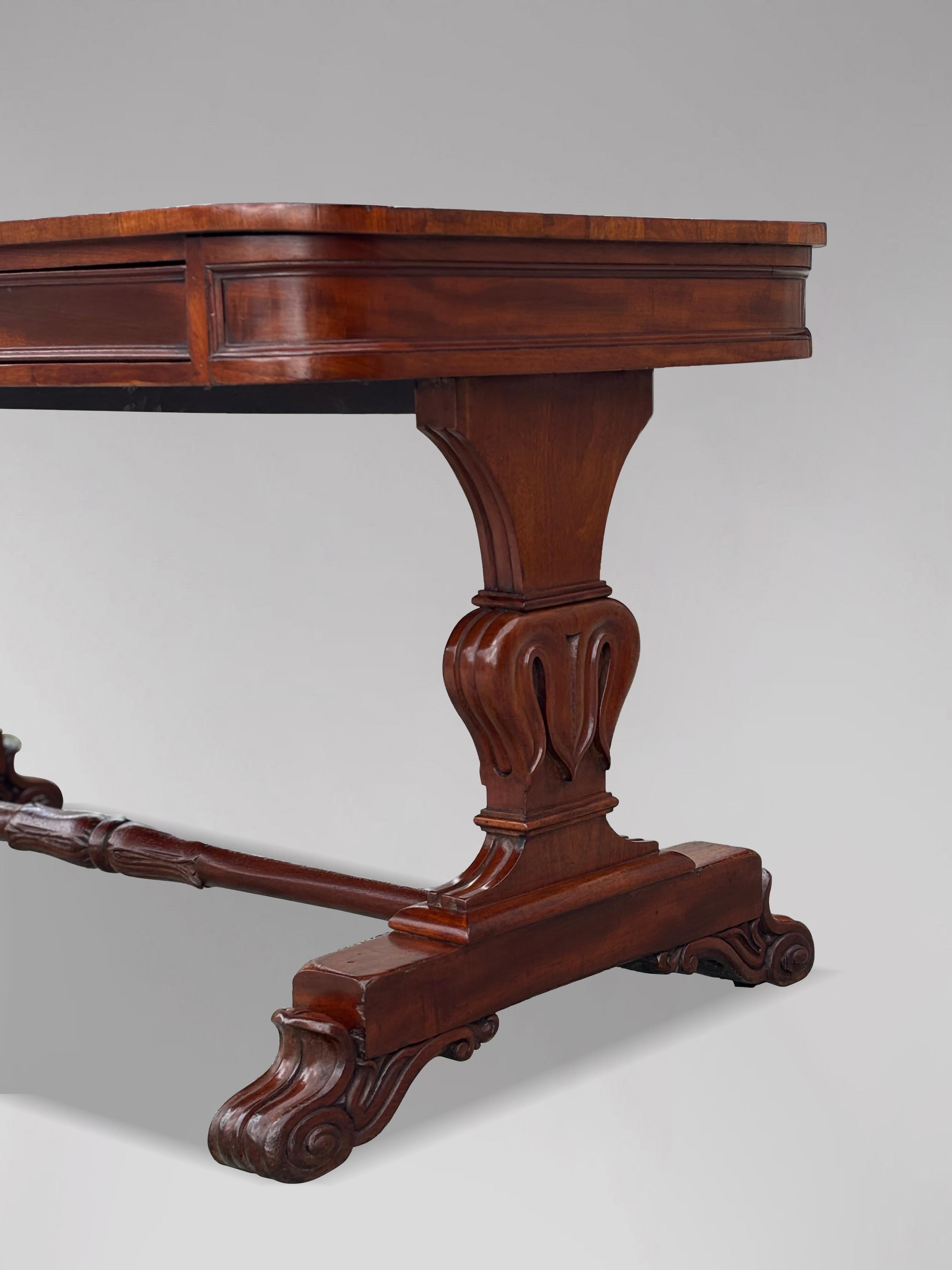 Early 19th Century William IV Period Mahogany Library Writing Table For Sale 2