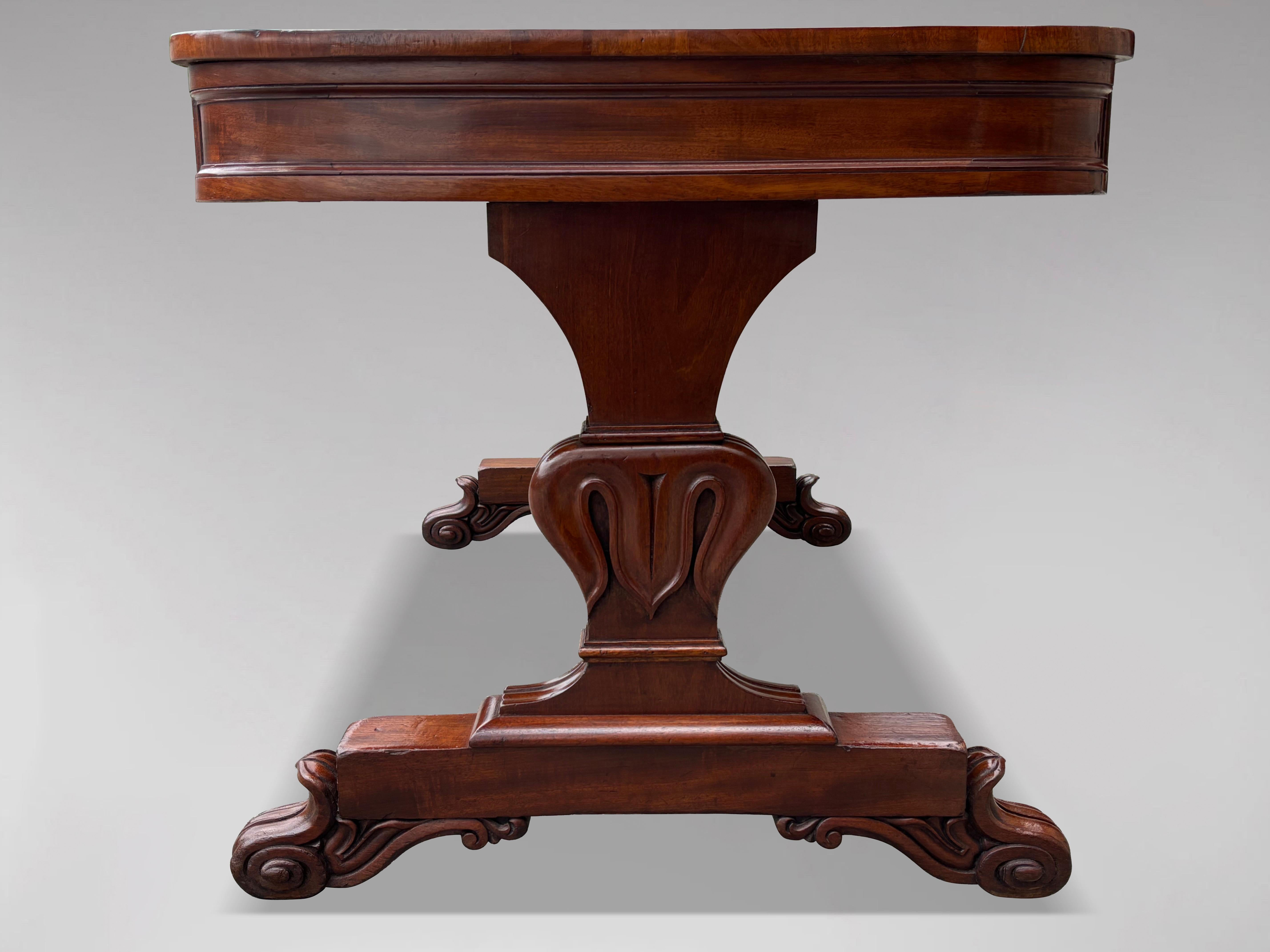 Early 19th Century William IV Period Mahogany Library Writing Table For Sale 3