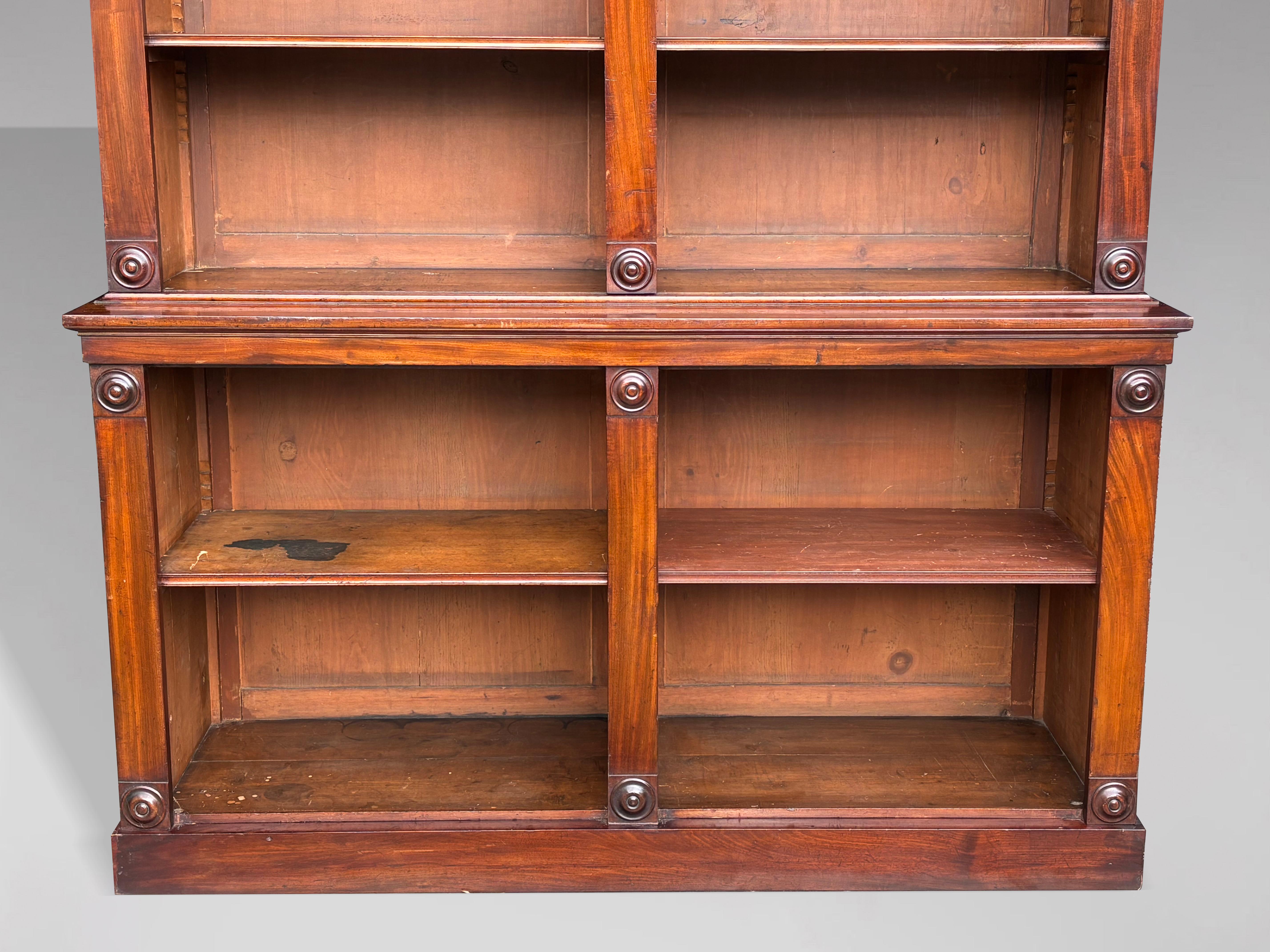 Frühes 19. Jahrhundert William IV Periode Mahagoni Offene Bibliothek Bücherregal (Britisch) im Angebot