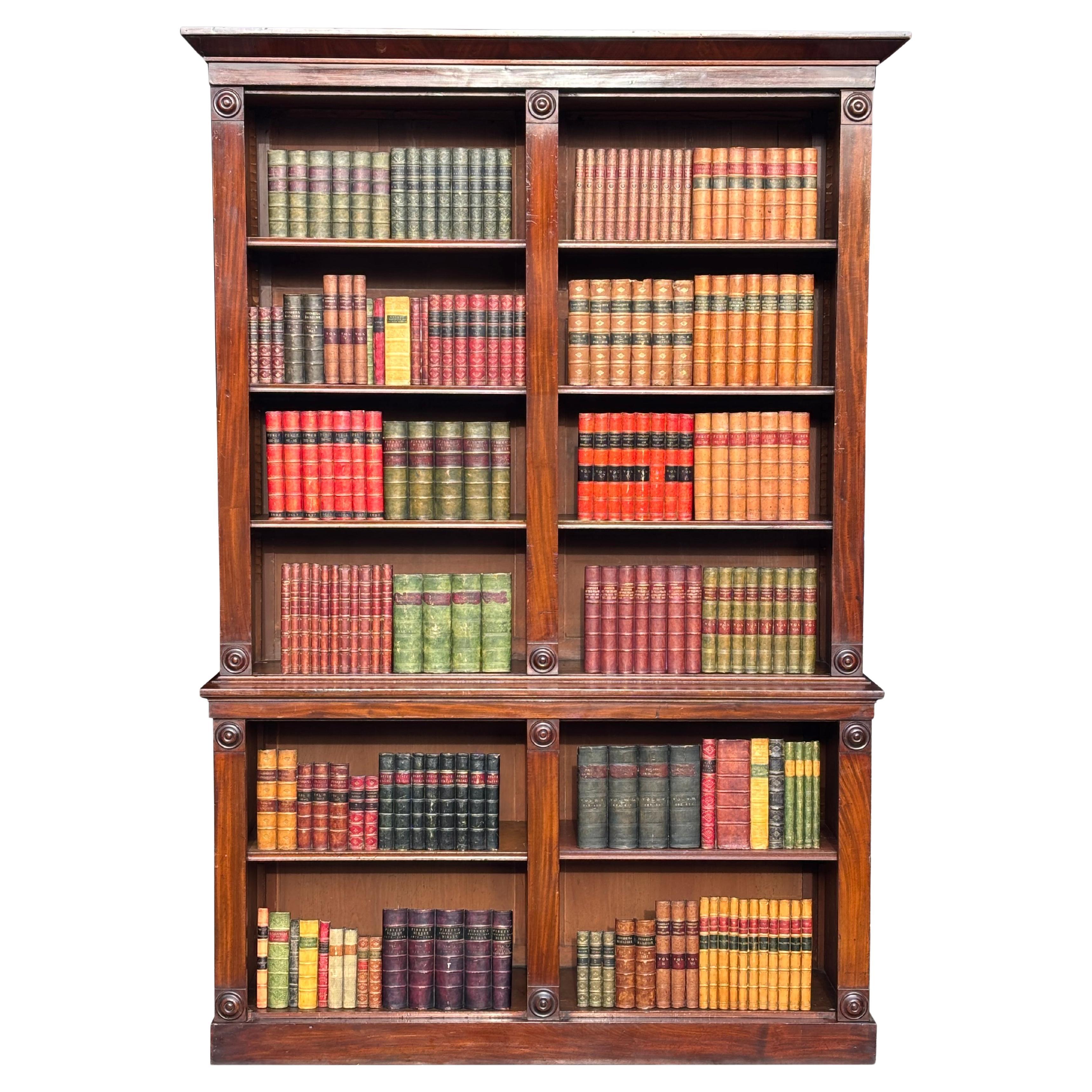Early 19th Century William IV Period Mahogany Open Library Bookcase