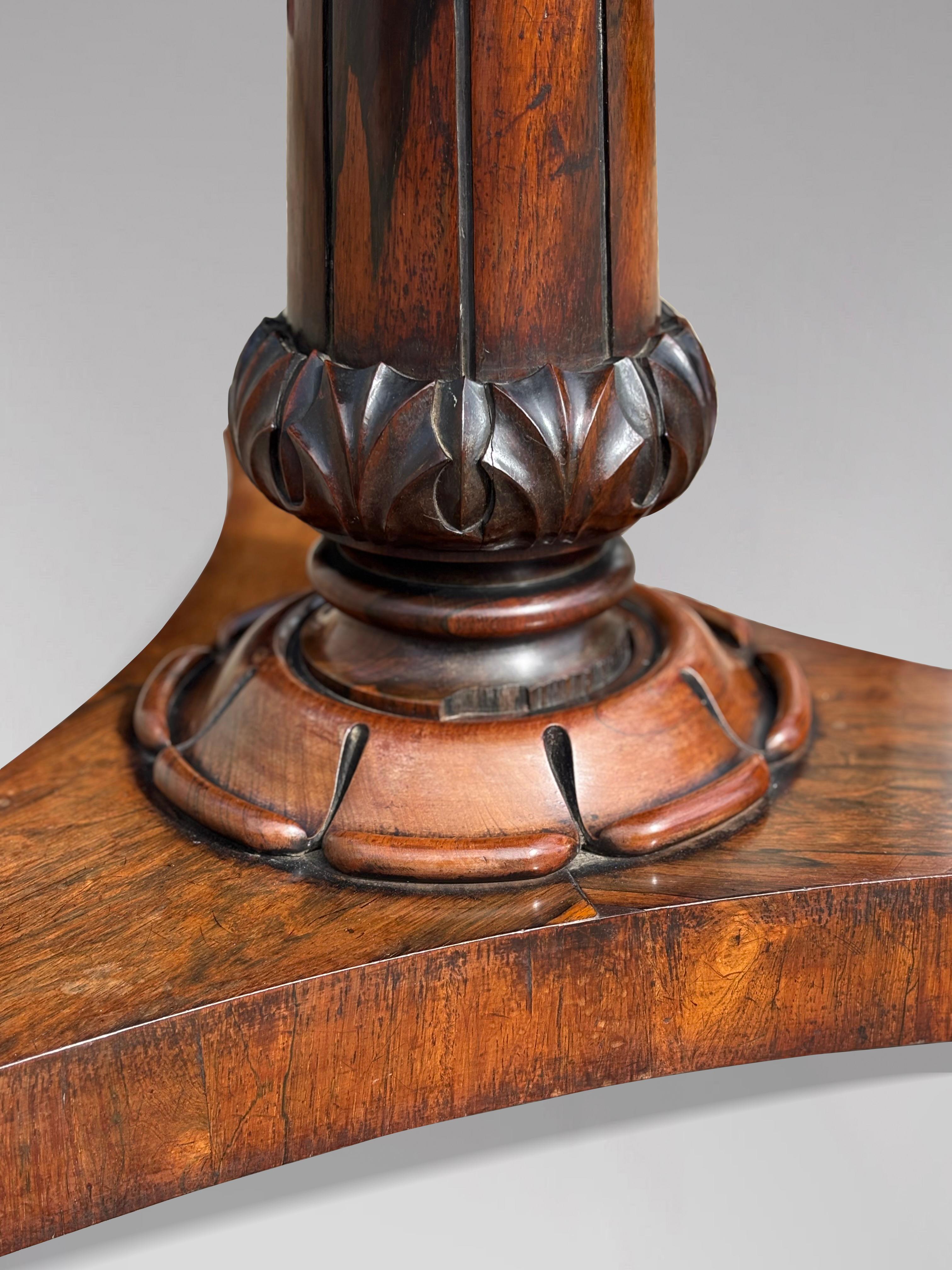 Table de centre en palissandre du début du 19e siècle, époque William IV en vente 7