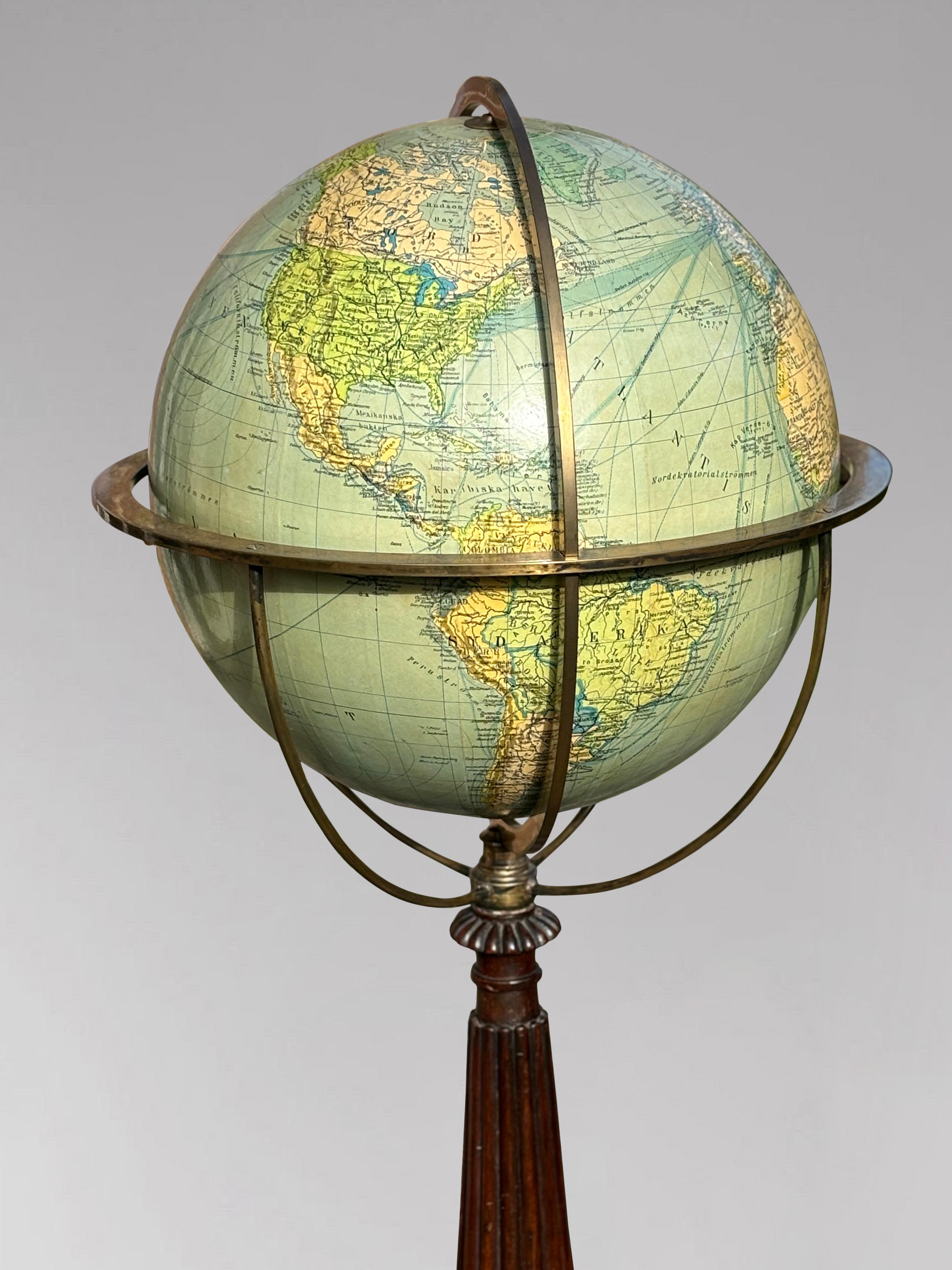 Early 19th Century William IV Period Rosewood Terrestrial Globe on Stand For Sale 4