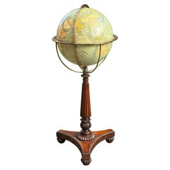 Early 19th Century William IV Period Rosewood Terrestrial Globe on Stand