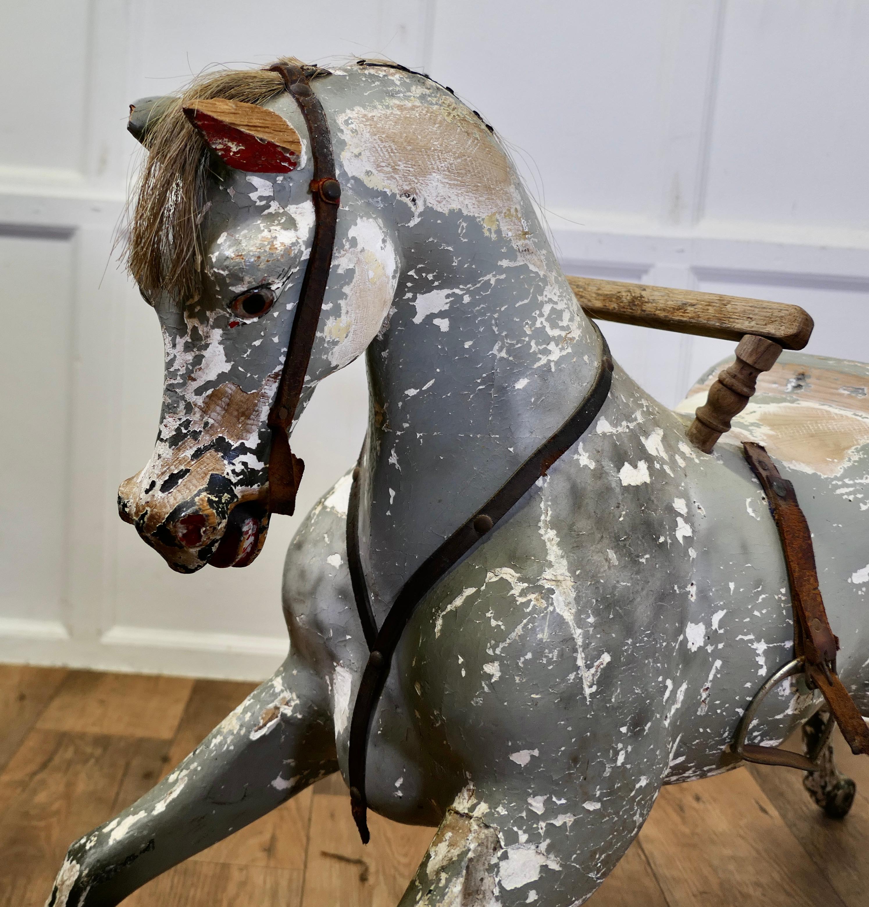Early 19th Century Wooden Horse For Sale 4