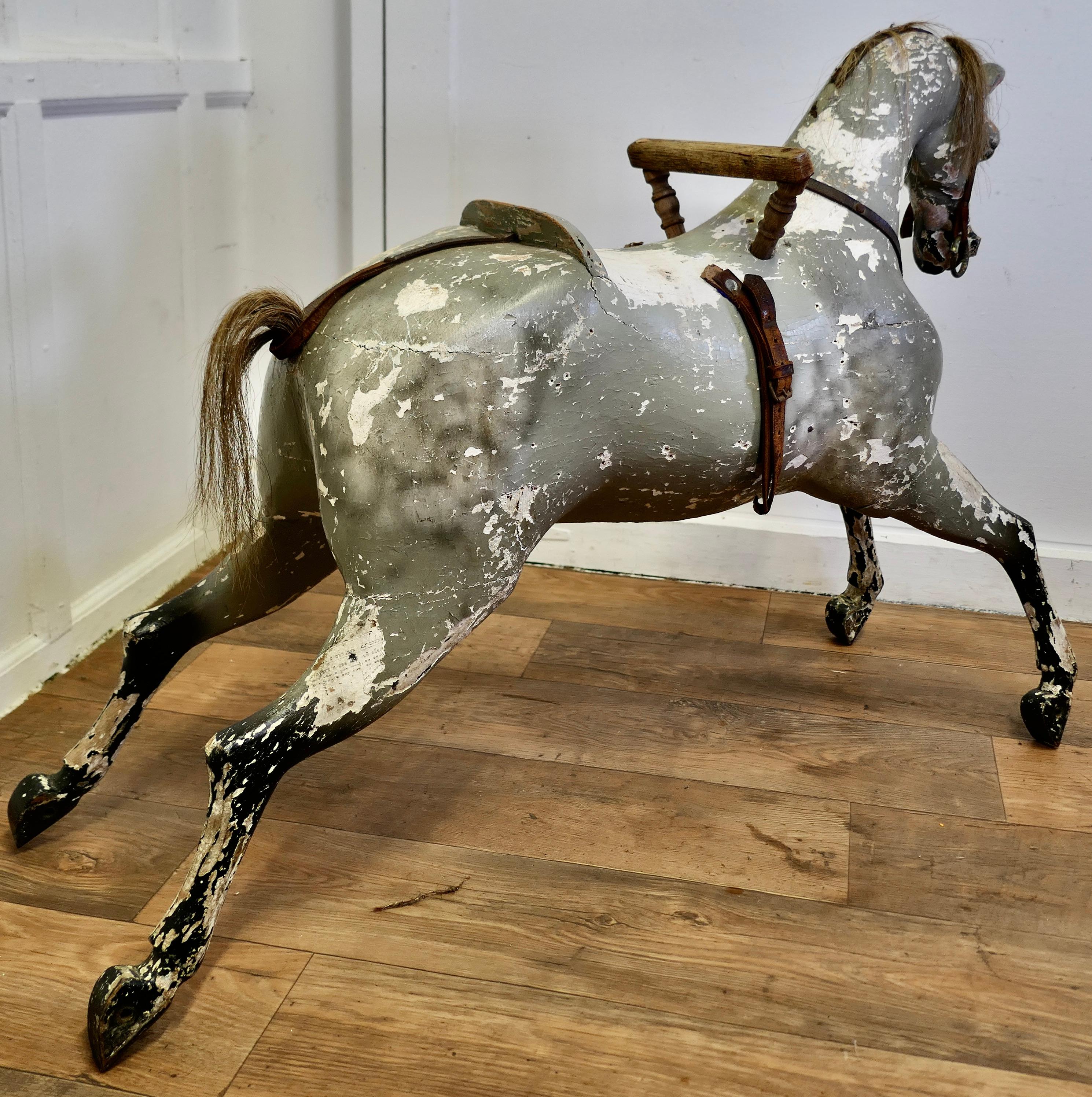 Mid-19th Century Early 19th Century Wooden Horse For Sale