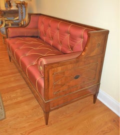 Sofa aus Eibenholz, Baltic Empire, frühes 19. Jahrhundert