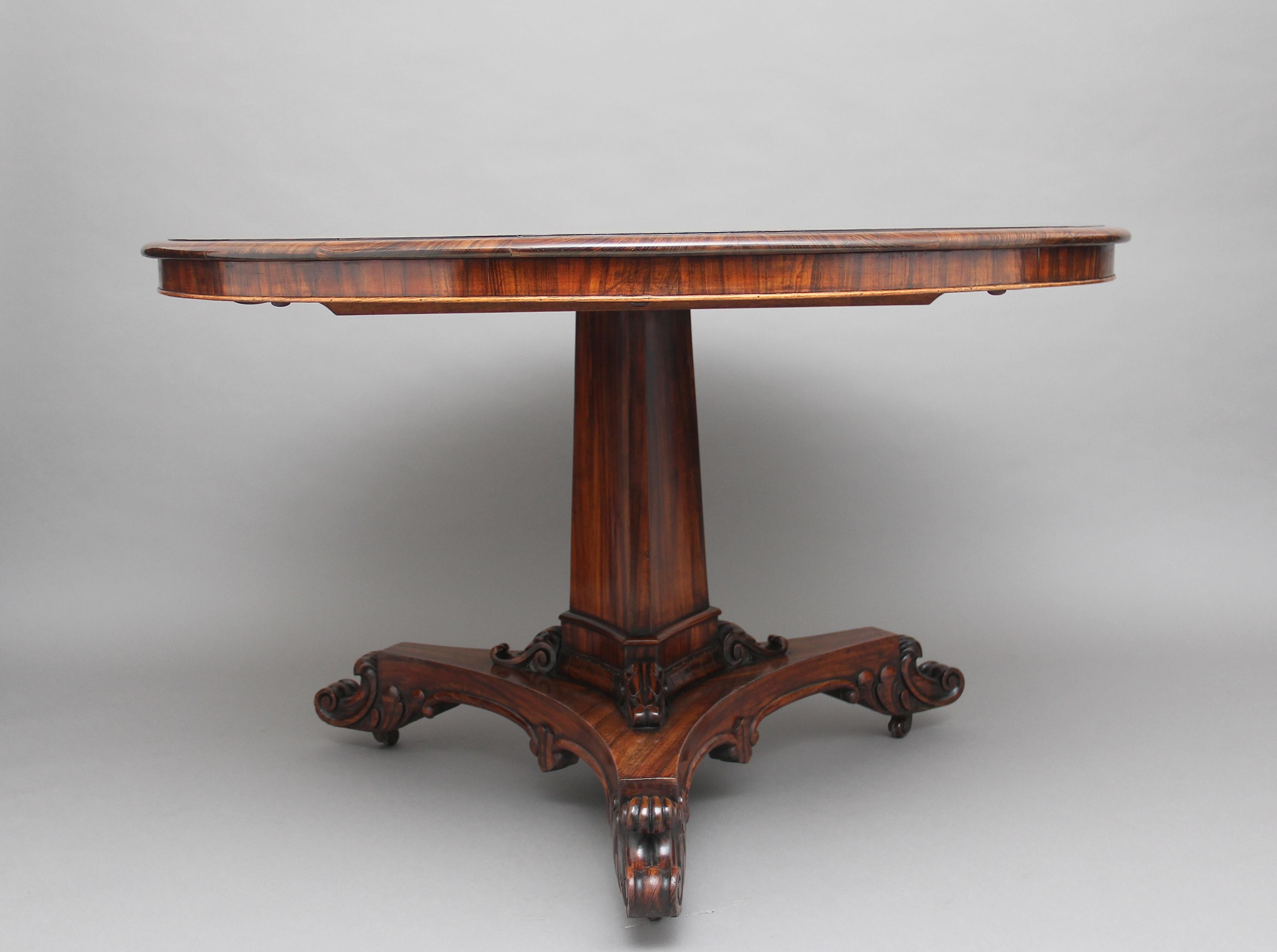 Mid-19th Century Early 19th Century Zebrawood Centre Table