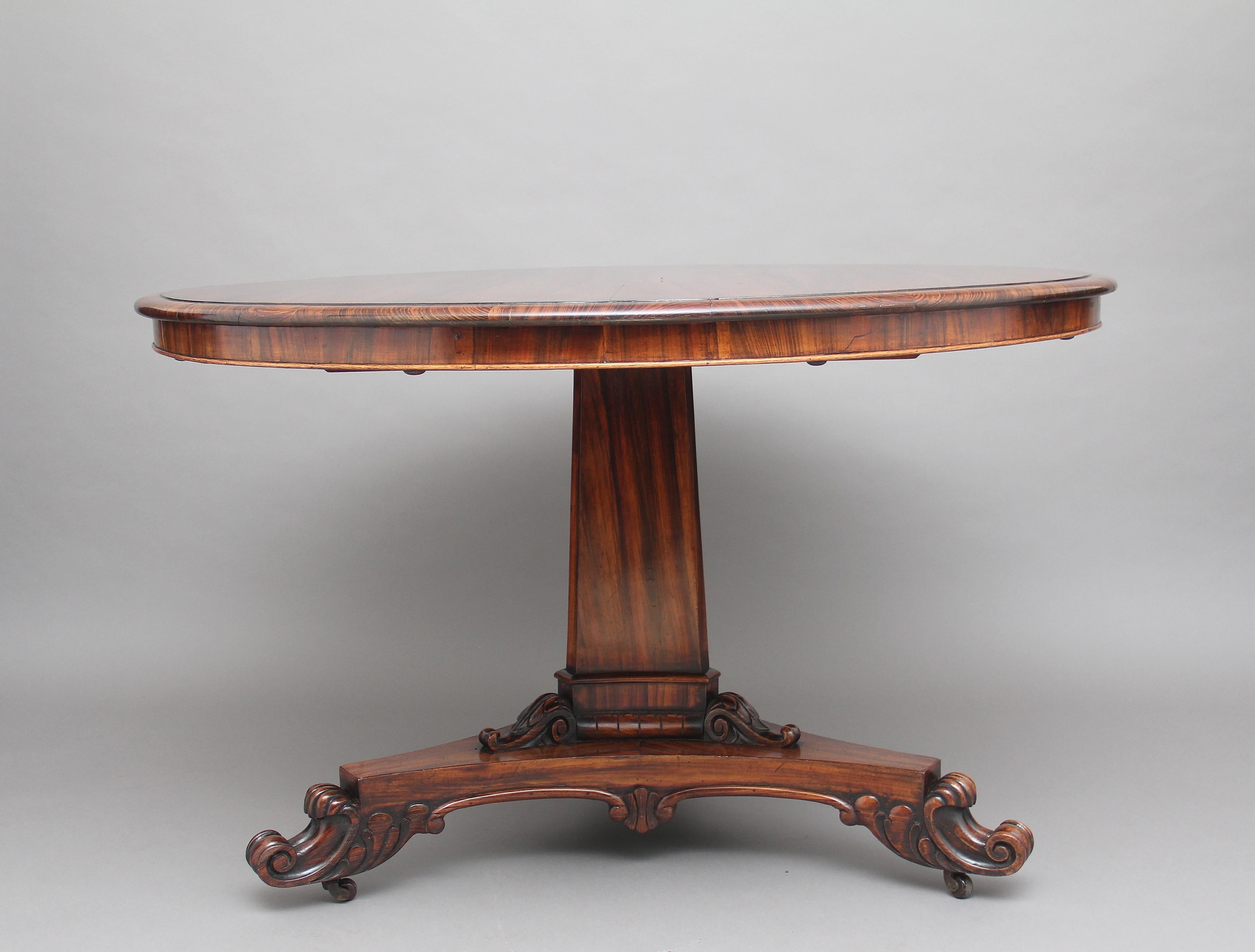 Early 19th Century Zebrawood Centre Table 1