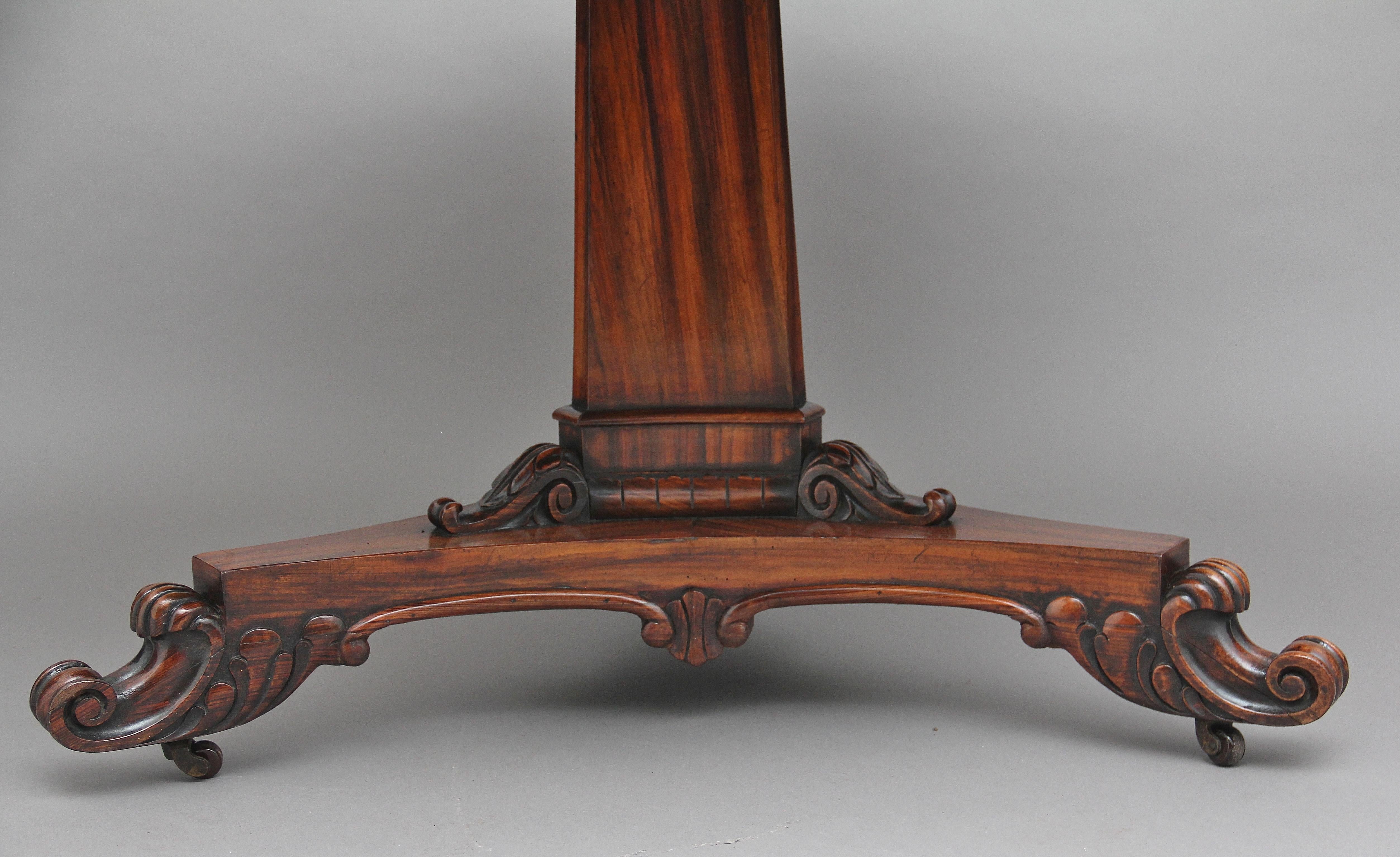 Early 19th Century Zebrawood Centre Table 2