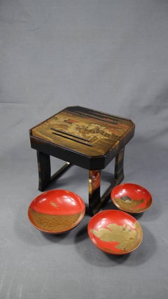 Early 19th Century, Pair of Sake Tables, Edo Period, Art of Japan
