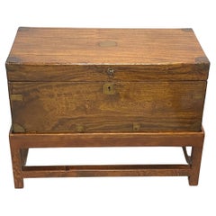 Early 19th Chinese Export Camphor Wood Chest on Stand