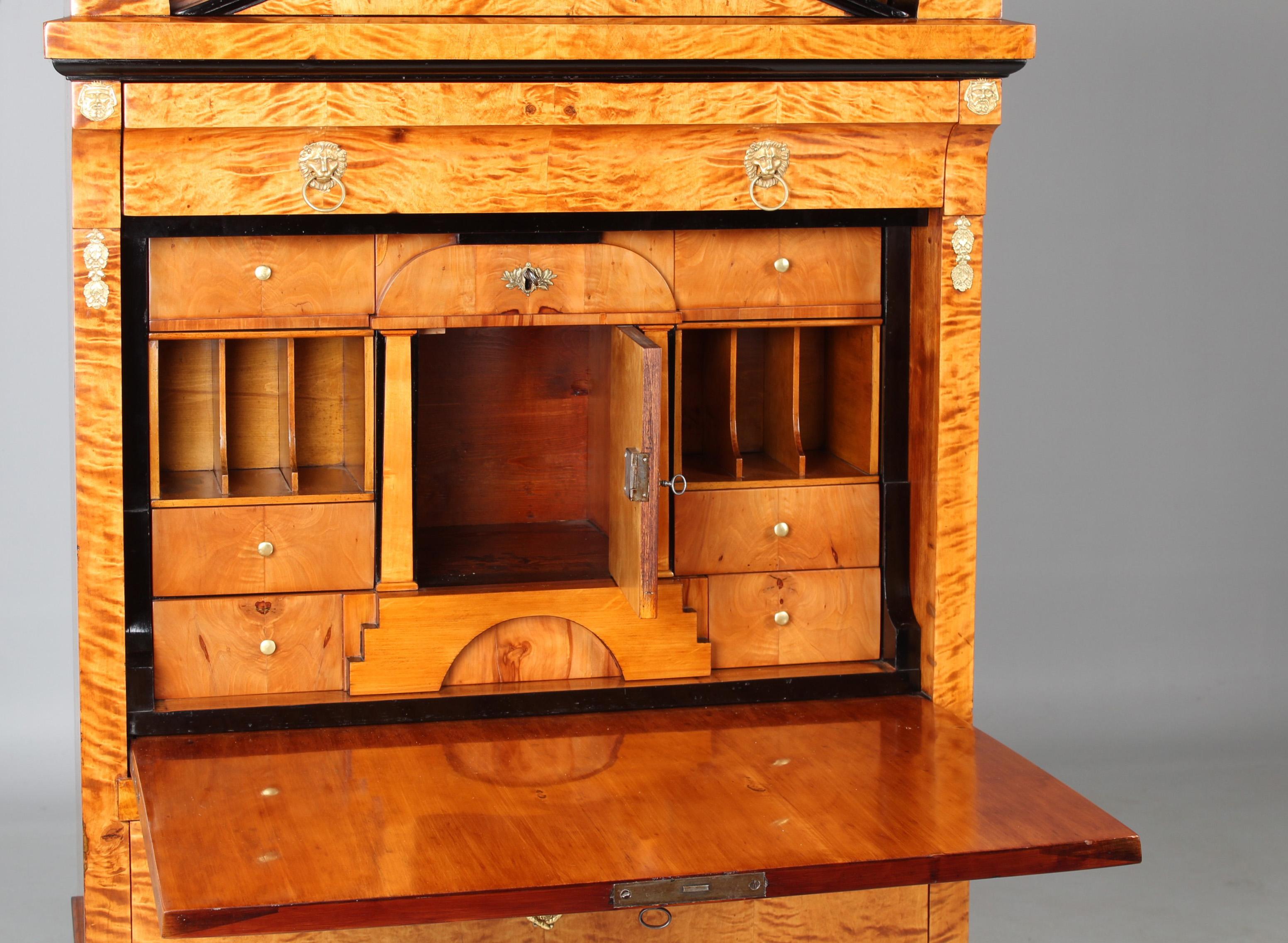 Early 19th Century Biedermeier Empire Secretary, Germany, Prussia, C. 1815 For Sale 4