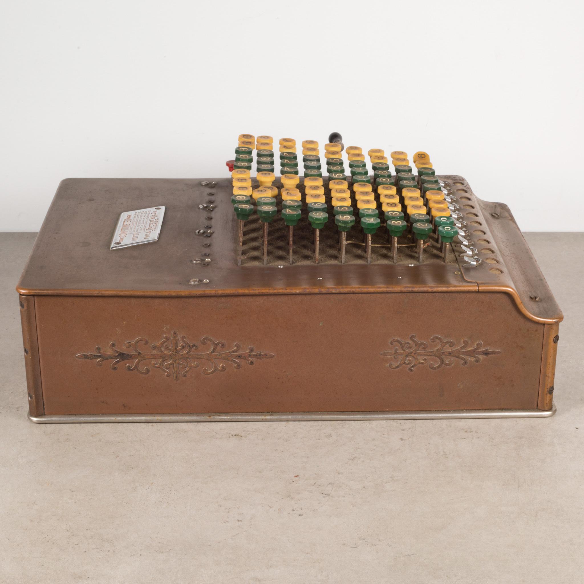 Early 19th-Early 20th C. Copper Adding Machine C.1887-1920  (FREE SHIPPING) In Good Condition For Sale In San Francisco, CA