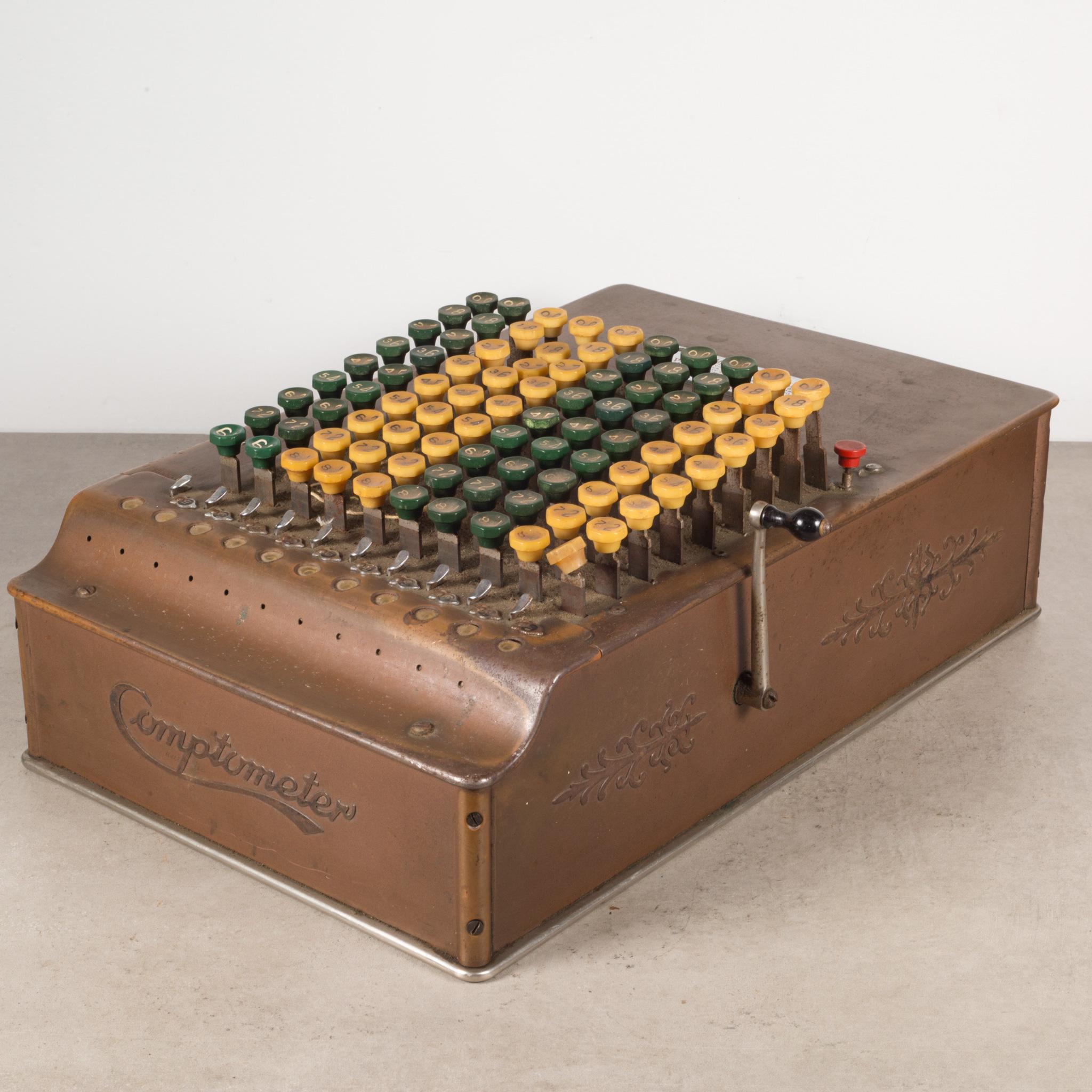 20th Century Early 19th-Early 20th C. Copper Adding Machine C.1887-1920  (FREE SHIPPING) For Sale
