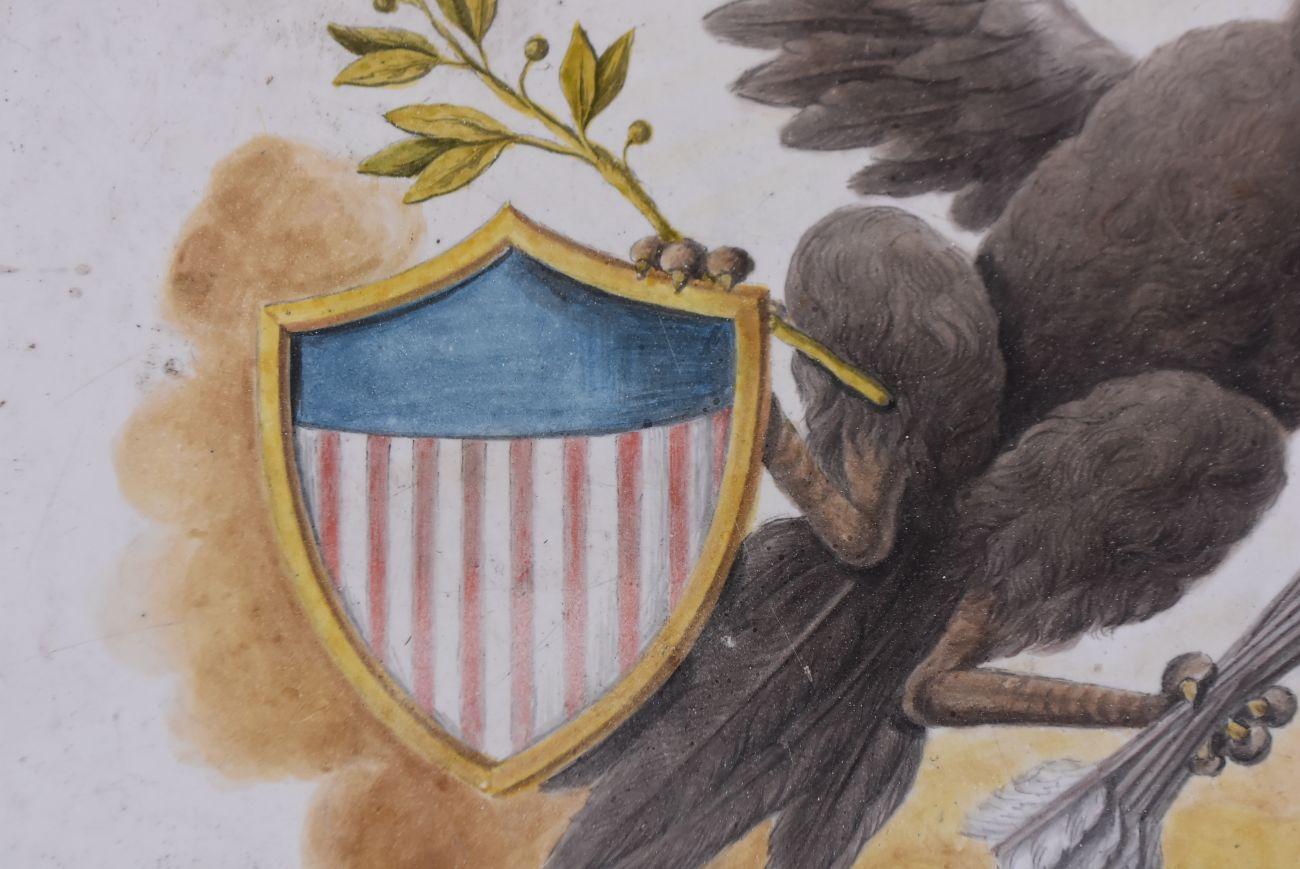 Acajou Guéridon Scagliole historique américain du début du XIXe siècle signé par Della Valle en vente