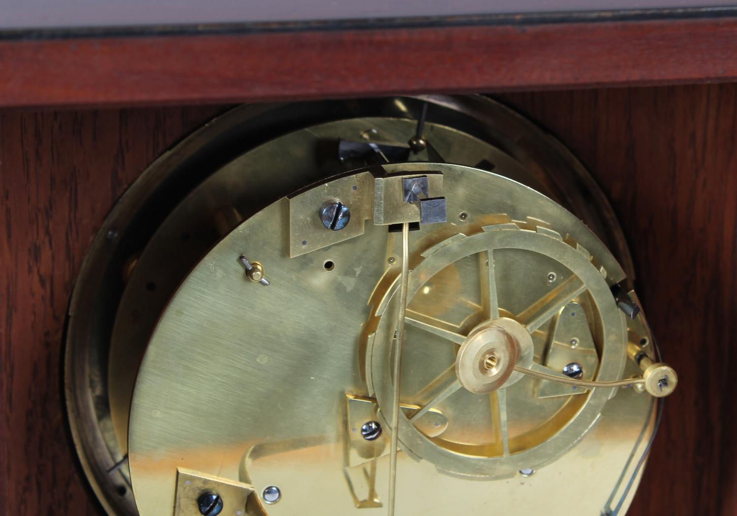 Early 19th Empire Mantel Clock, French Pendule, Retour d'Egypte, Mahogany 9