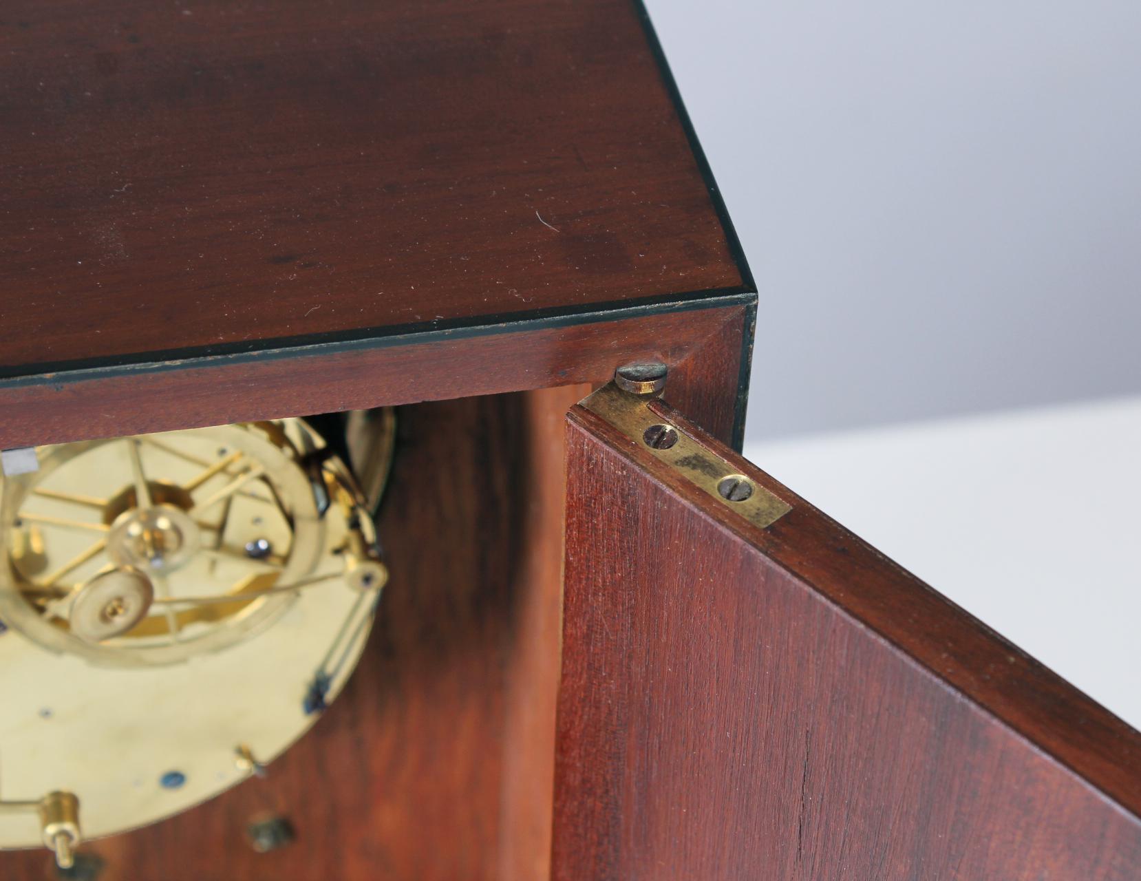 Early 19th Empire Mantel Clock, French Pendule, Retour d'Egypte, Mahogany 10