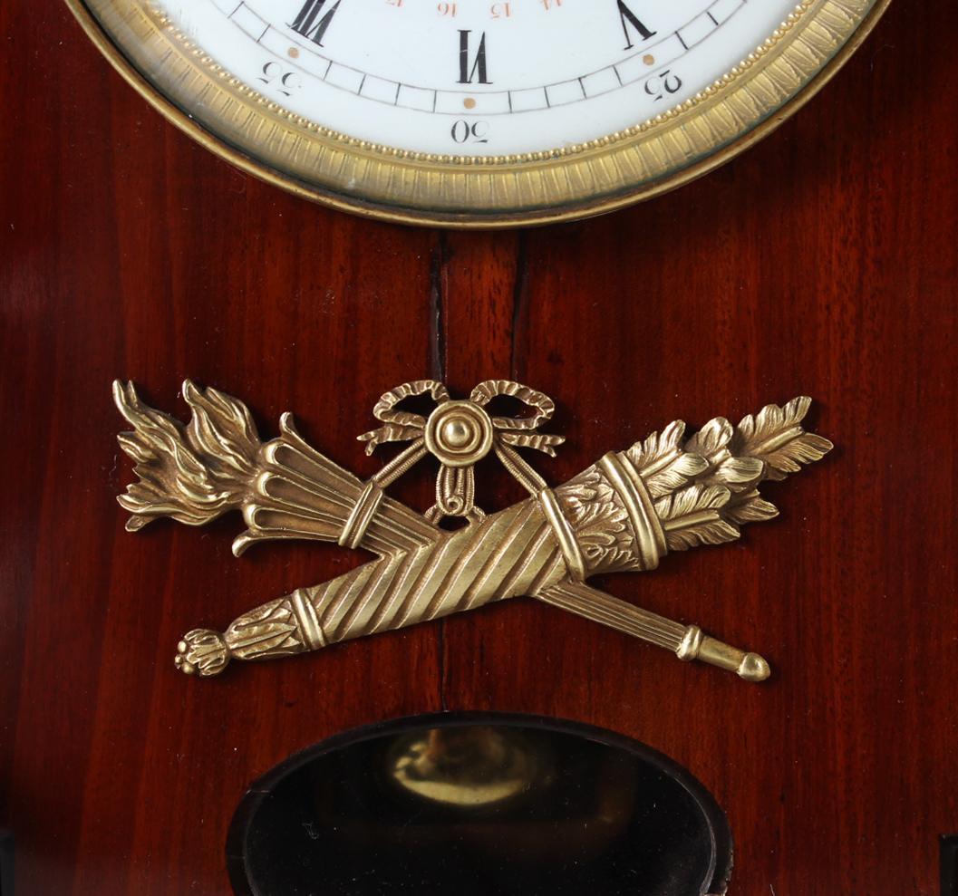 Early 19th Empire Mantel Clock, French Pendule, Retour d'Egypte, Mahogany 1