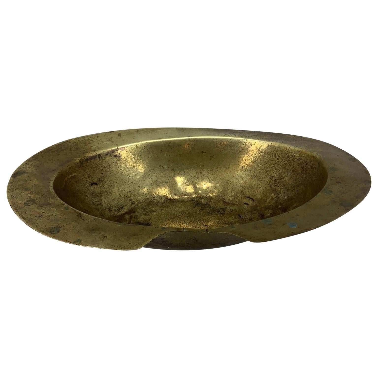 Hand-Crafted Early 19th European Brass Bowl For Sale