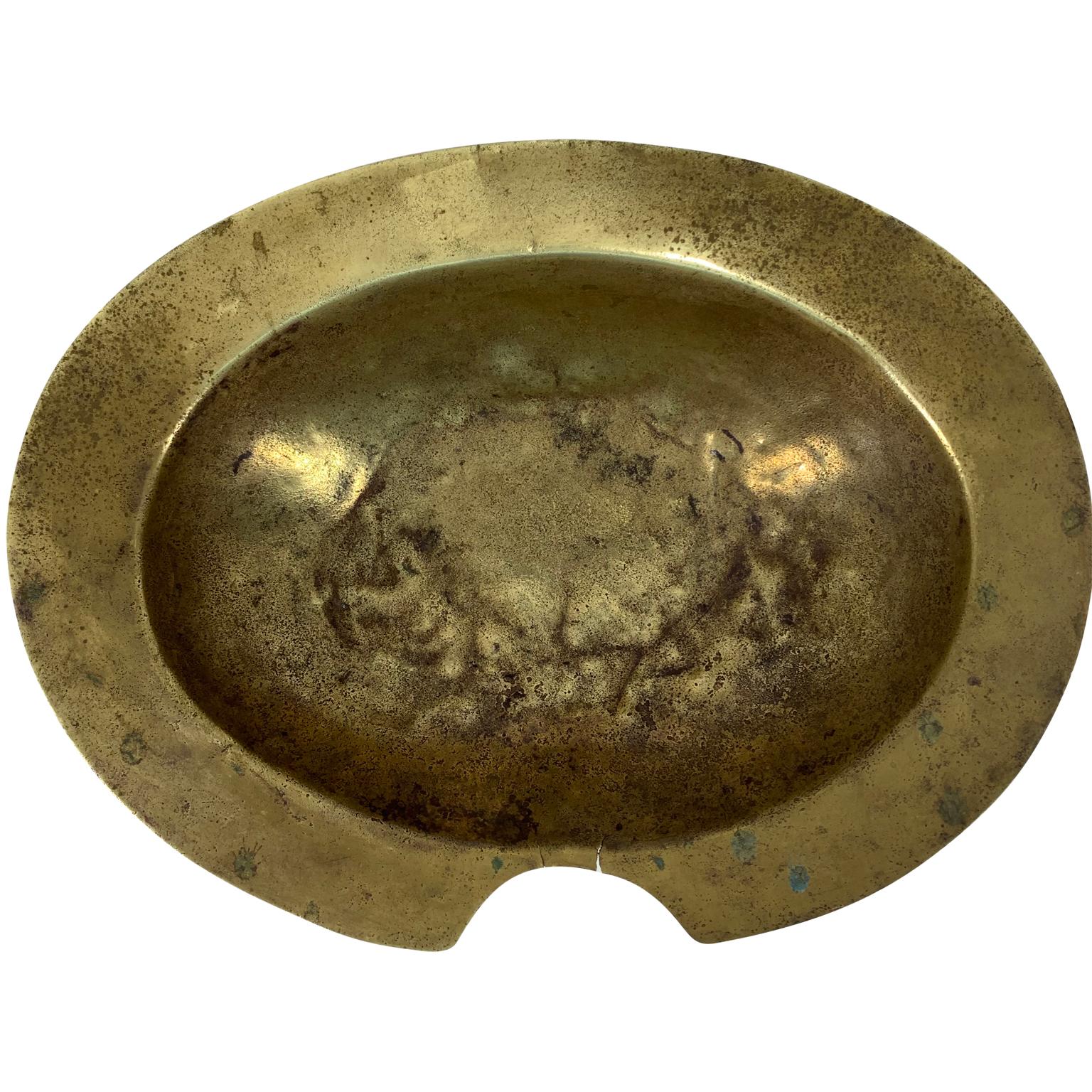 19th Century Early 19th European Brass Bowl For Sale