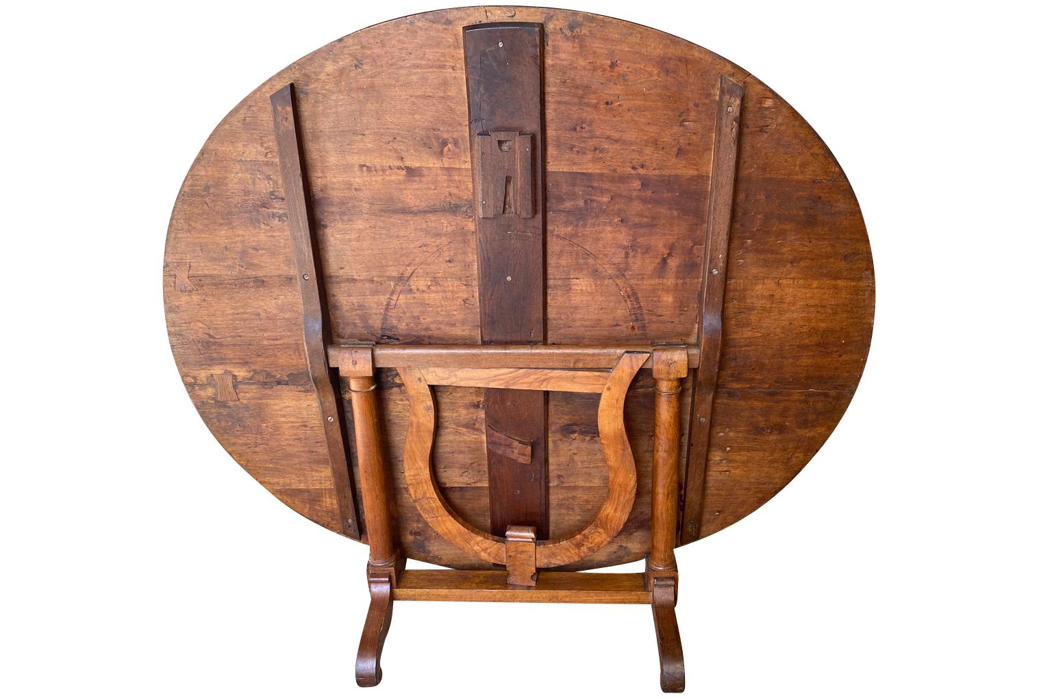 Early 19th French Century Oval Wine Tasting Table 7
