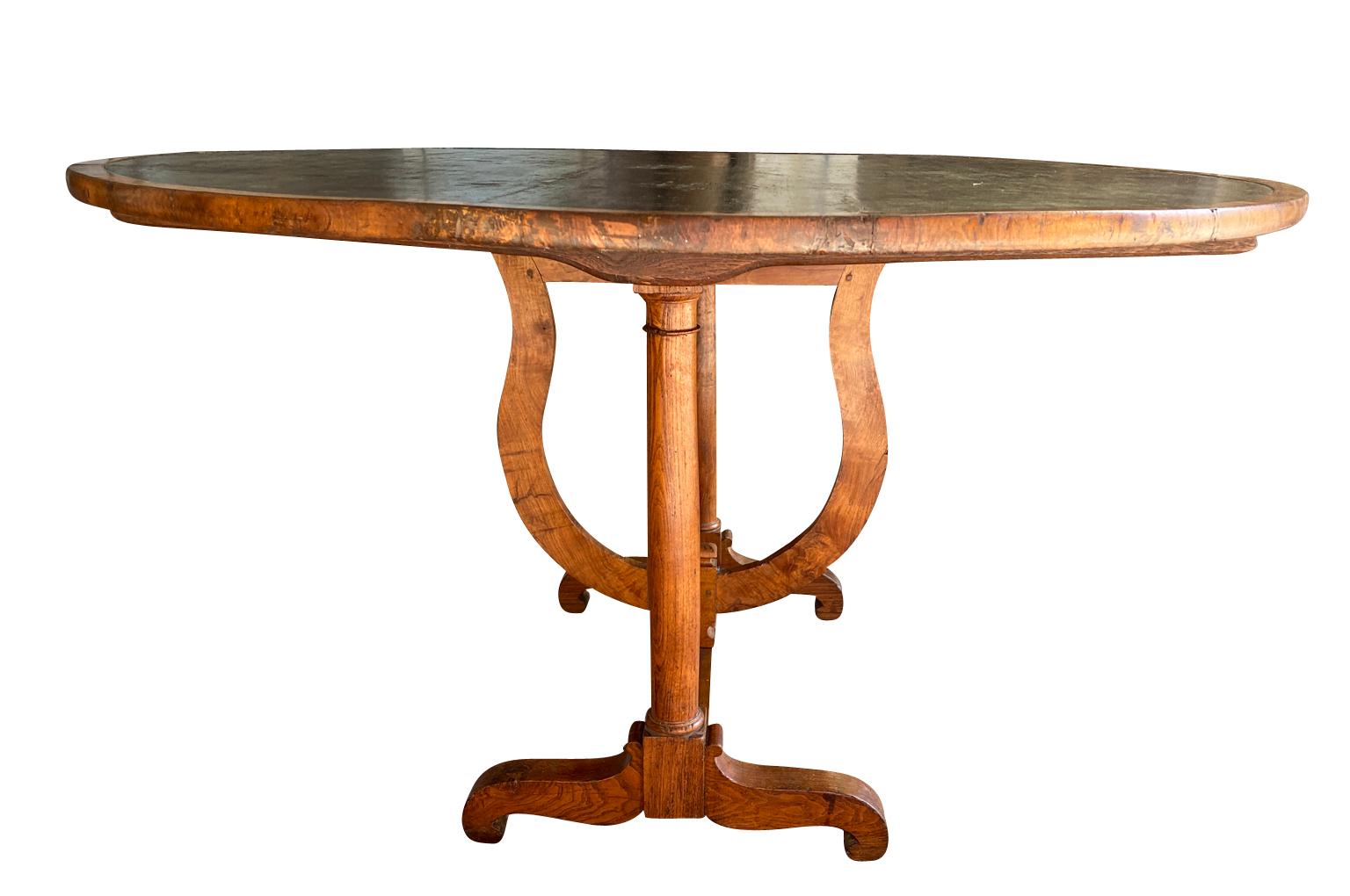 Early 19th French Century Oval Wine Tasting Table 1
